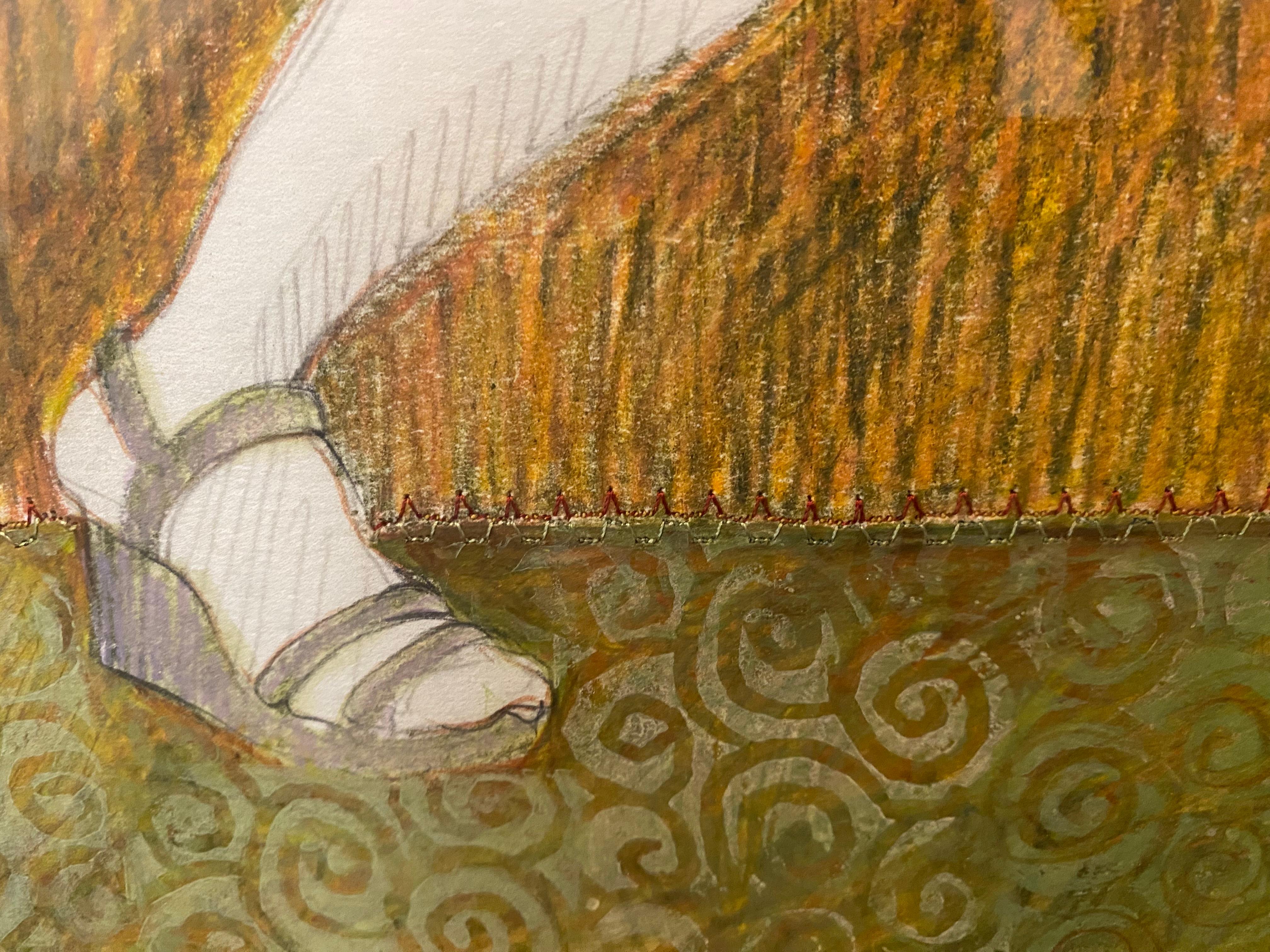 Disegno a matita a tecnica mista di Judy Pike in vendita 3