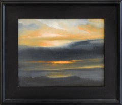 Nocturne (En Plein Air Hudson River School Style Landscape Painting, Framed)