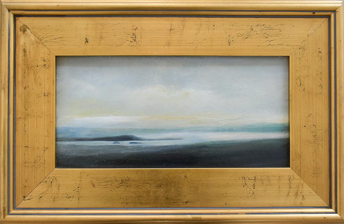 gold framed landscape art