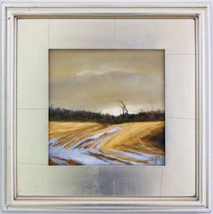 Winter Evening (Small En Plein Air Landscape Painting of a Winter Sunset)