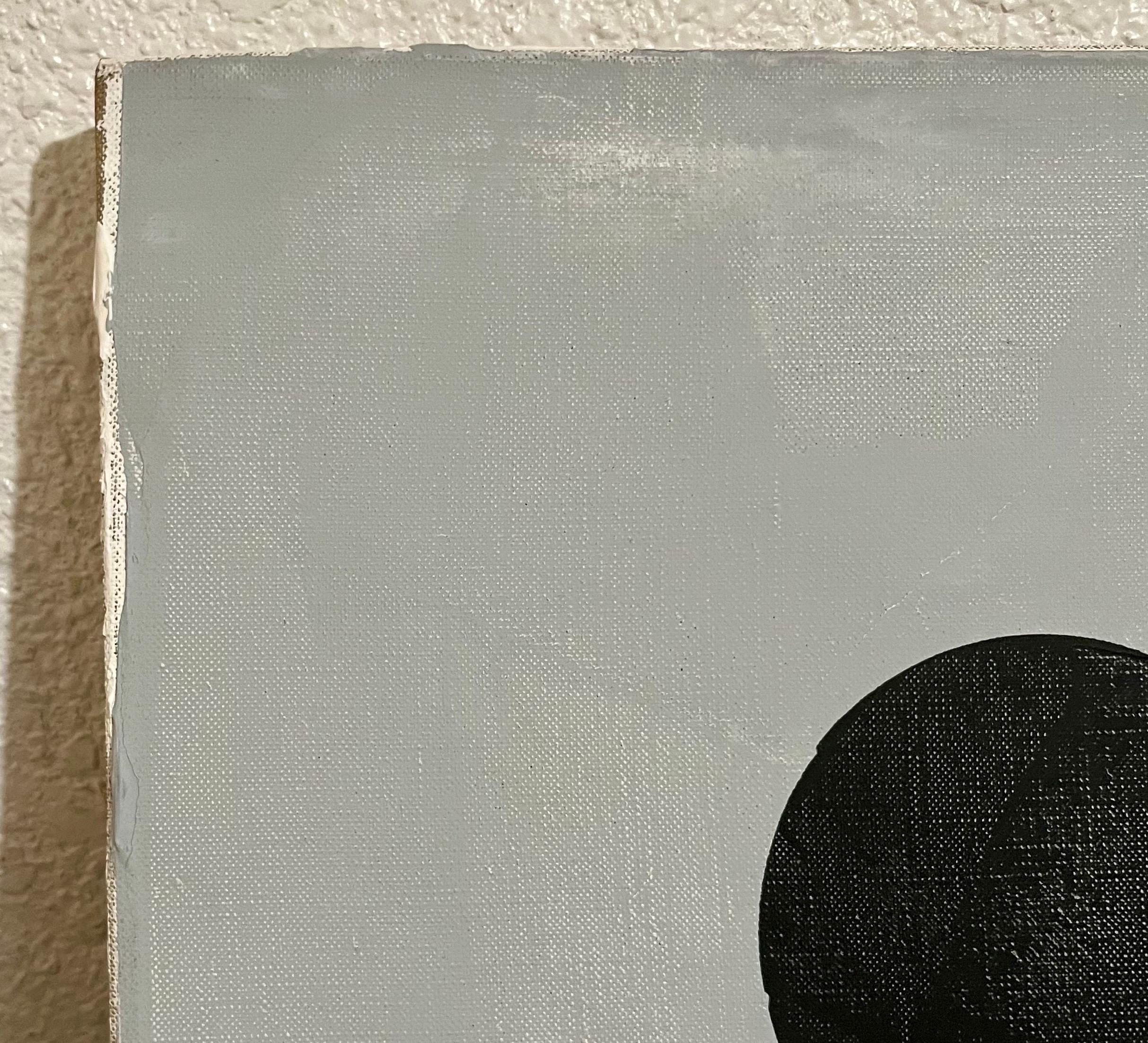 Pintura figurativa americana abstracta geométrica en técnica mixta Judy Rifka en venta 2
