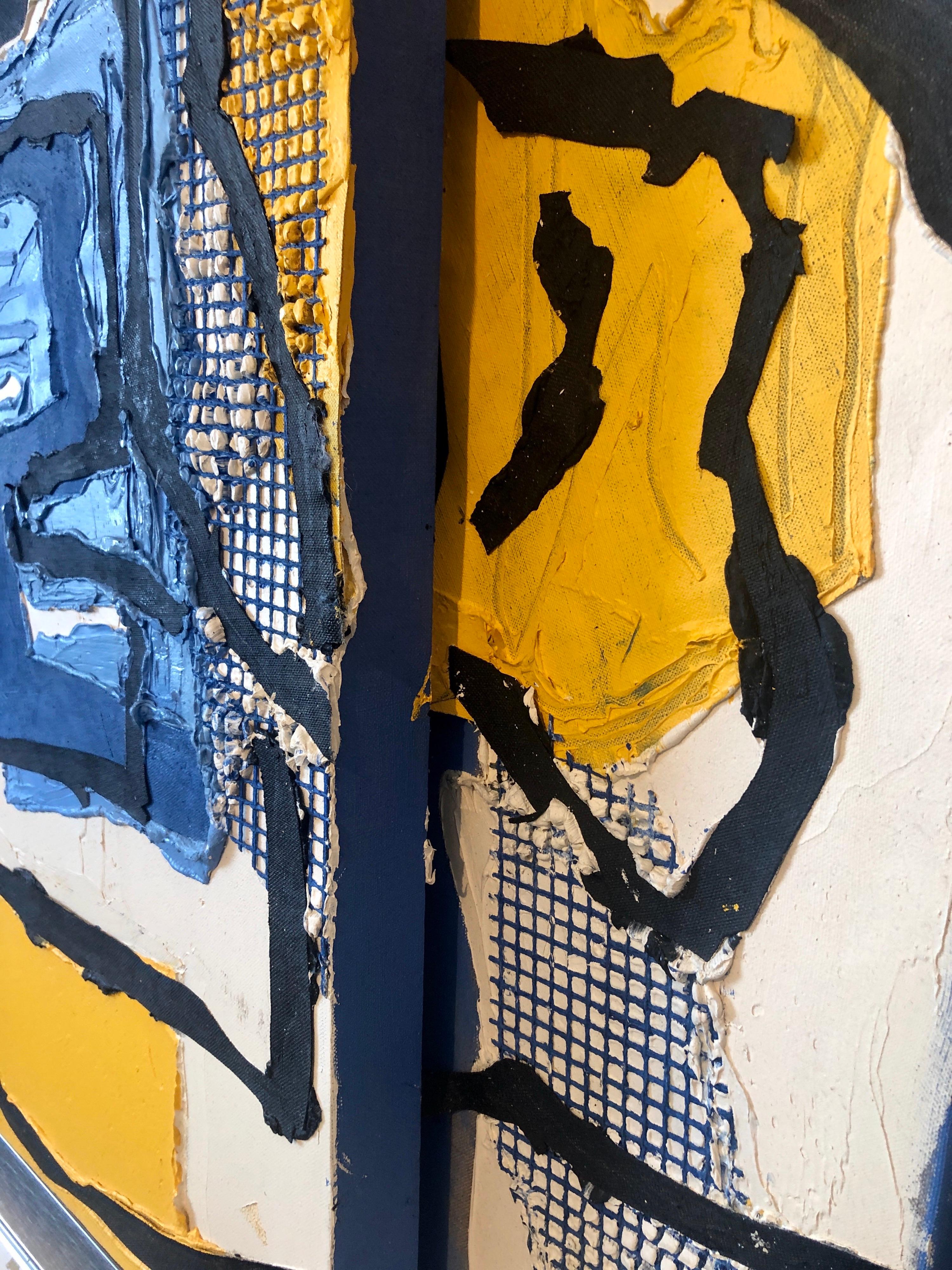Judy Rifka, Pittura ad olio espressionista astratta Costruzione 3D a tecnica mista in vendita 12