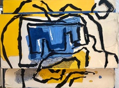 Judy Rifka, Abstract Expressionist Oil Painting MIxed Media 3D Construction