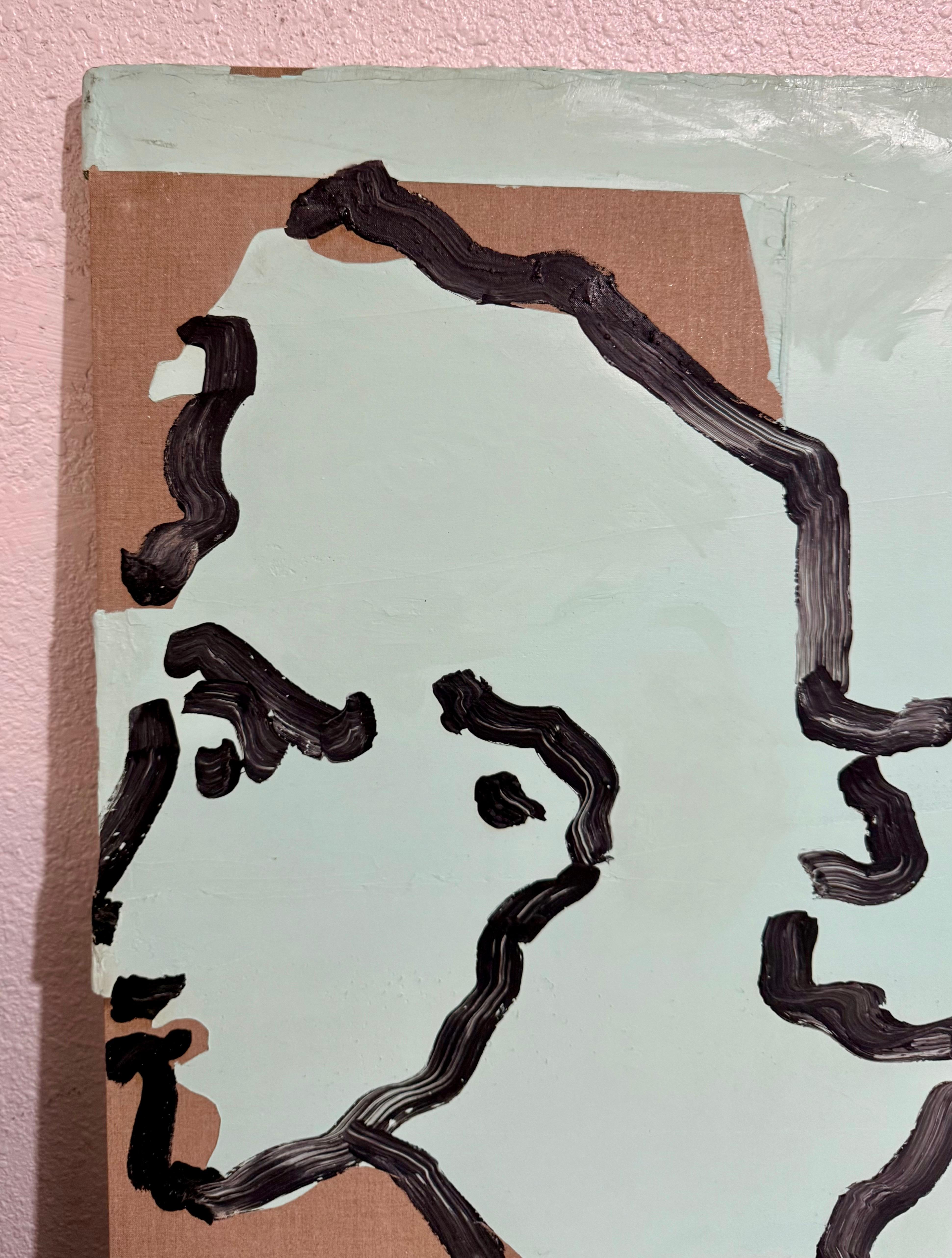 Judy Rifka Abstrakter Expressionist Pop Art Porträt Ölgemälde Brooke Alexander im Angebot 10