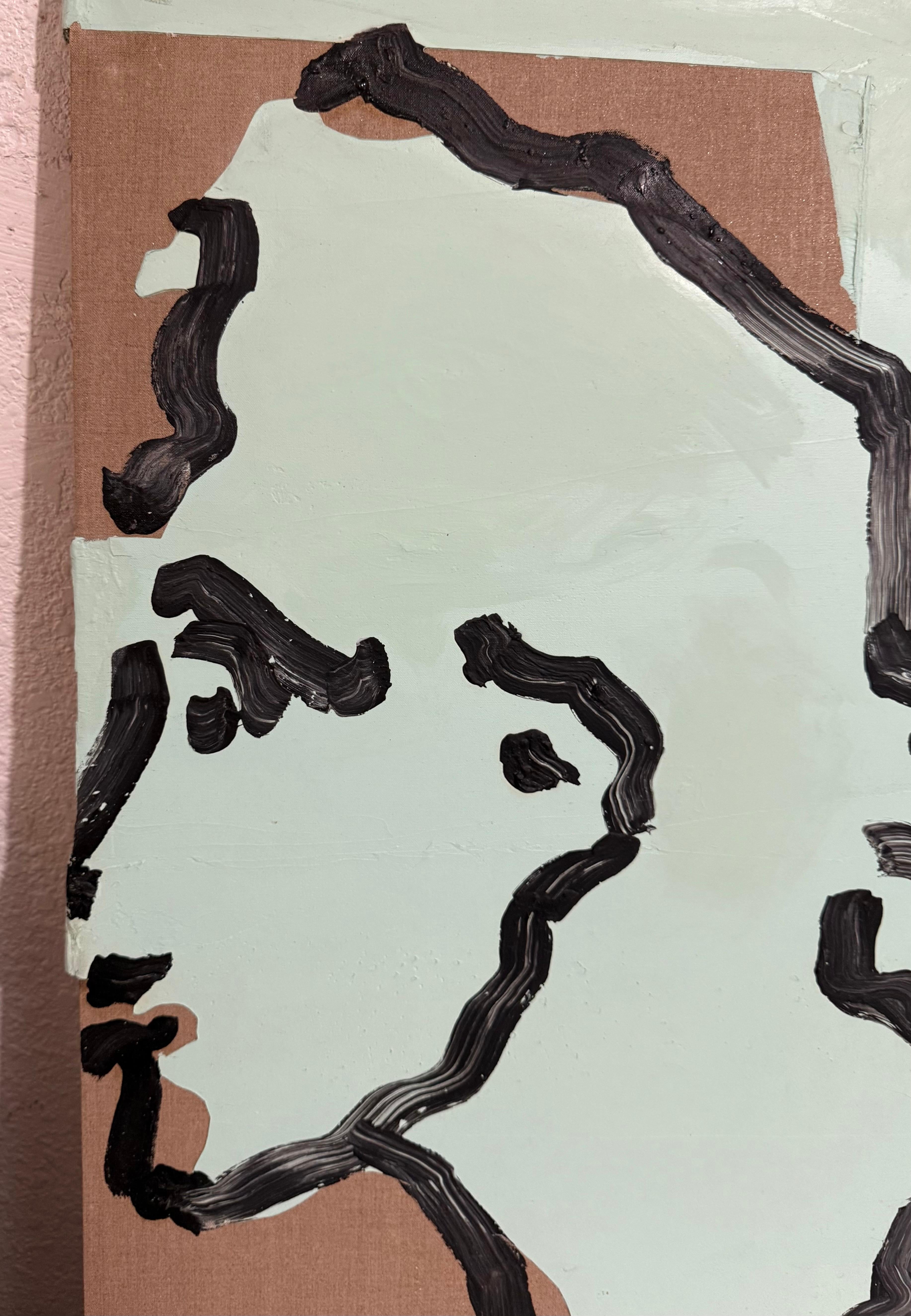 Judy Rifka Abstrakter Expressionist Pop Art Porträt Ölgemälde Brooke Alexander im Angebot 11