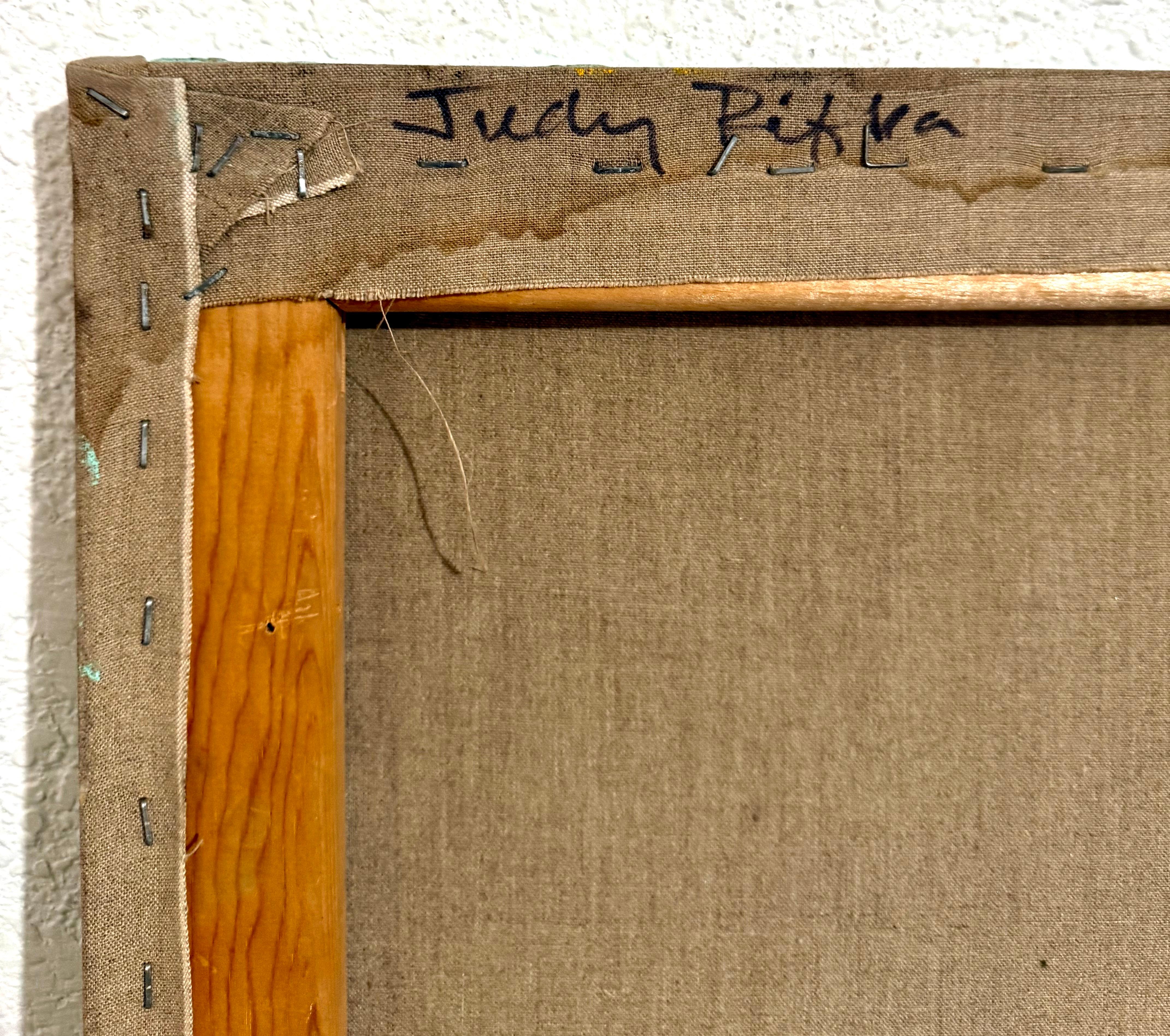 Judy Rifka Abstrakter Expressionist Pop Art Porträt Ölgemälde Brooke Alexander im Angebot 2