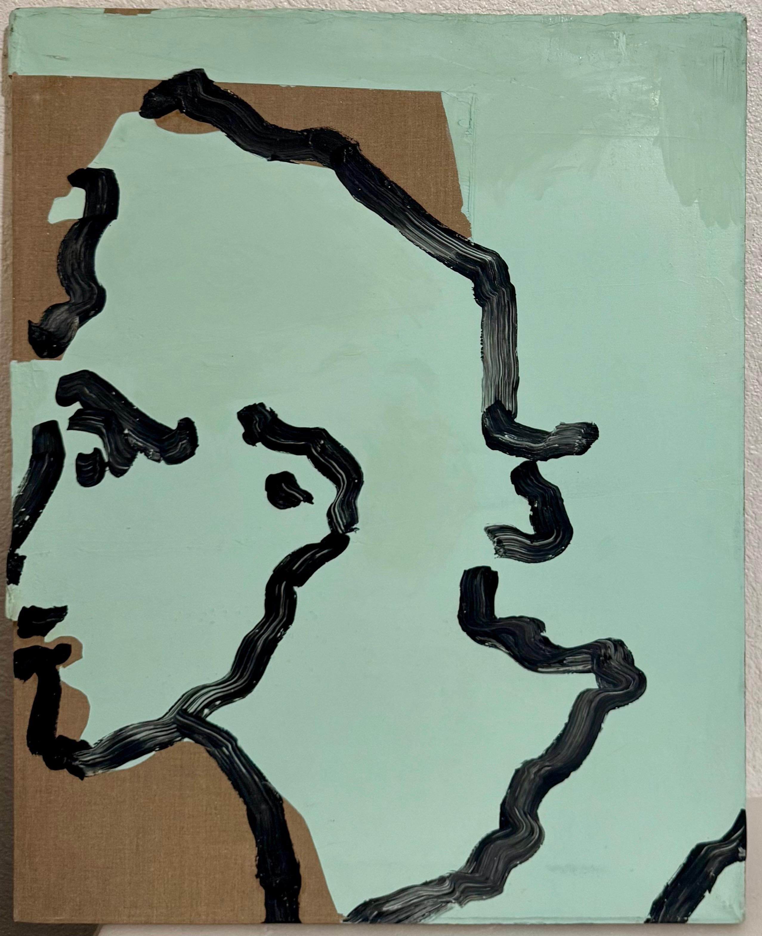 Judy Rifka Abstrakter Expressionist Pop Art Porträt Ölgemälde Brooke Alexander im Angebot 3