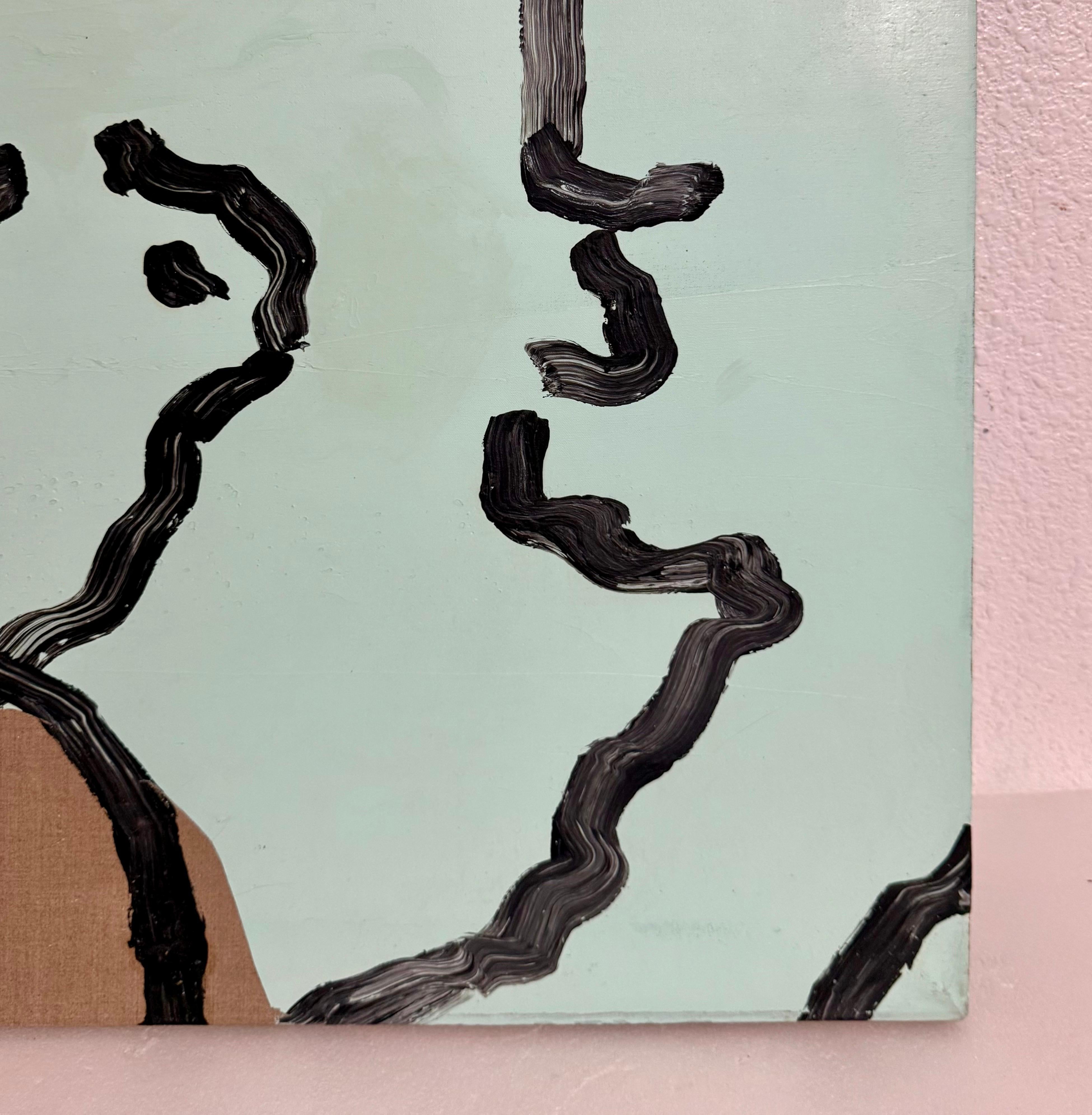 Judy Rifka Abstrakter Expressionist Pop Art Porträt Ölgemälde Brooke Alexander im Angebot 5