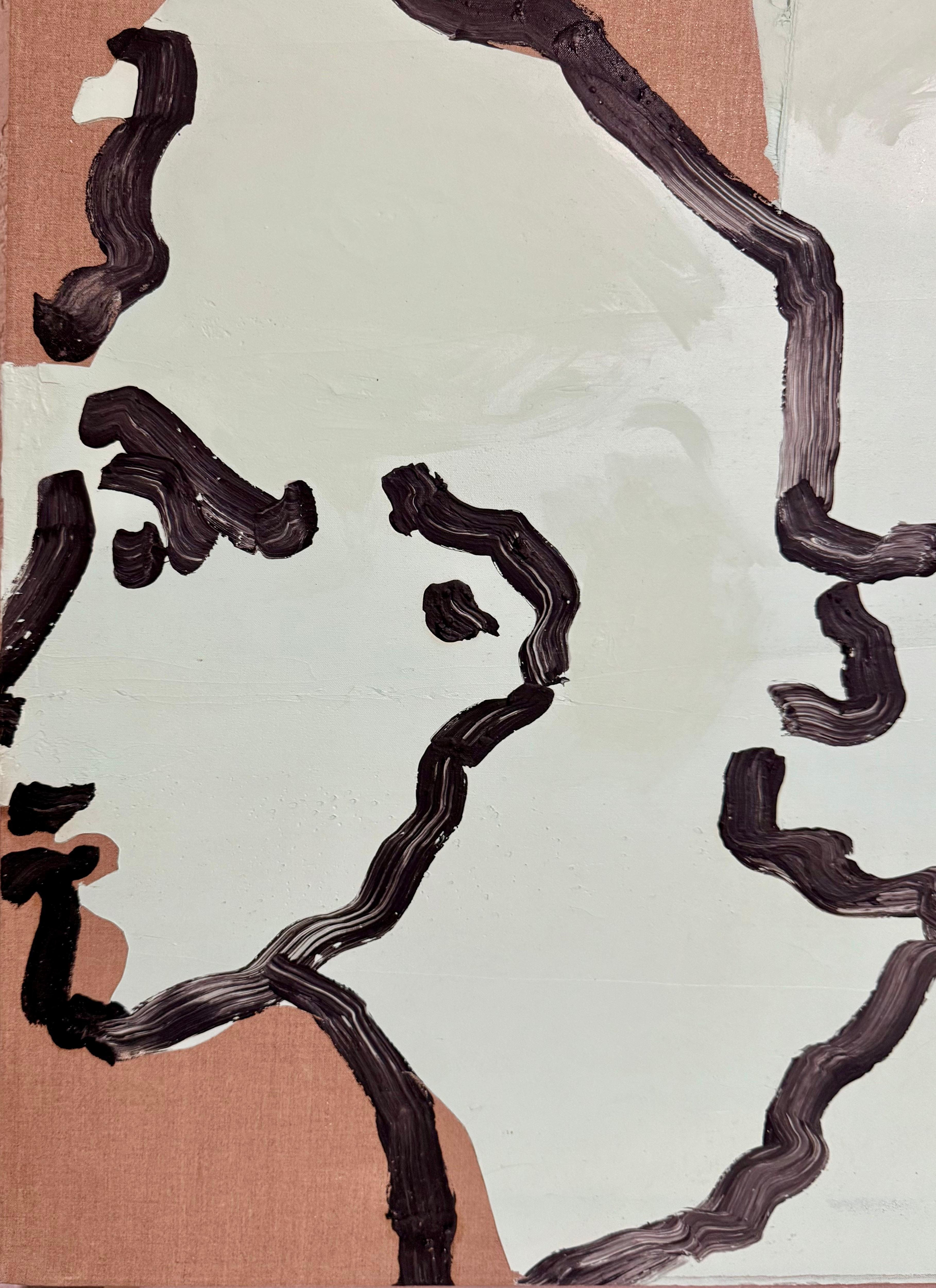 Judy Rifka Abstrakter Expressionist Pop Art Porträt Ölgemälde Brooke Alexander im Angebot 6