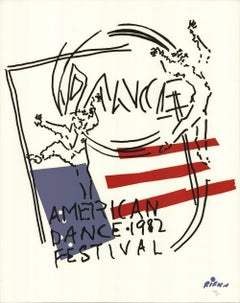 1982 Judy Rifka « American Dance Festival 1982 » Contemporary Blanc, Noir 