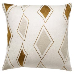 Judy Ross Textiles Cascade Handbesticktes Kissen mit Kettenstickerei, 18 Zoll