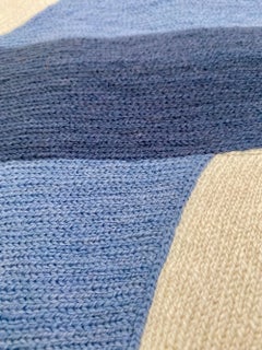 Judy Ross Textiles Luna Hand-Embroidered Chainstitch Pillow in Navy, 18 Inch