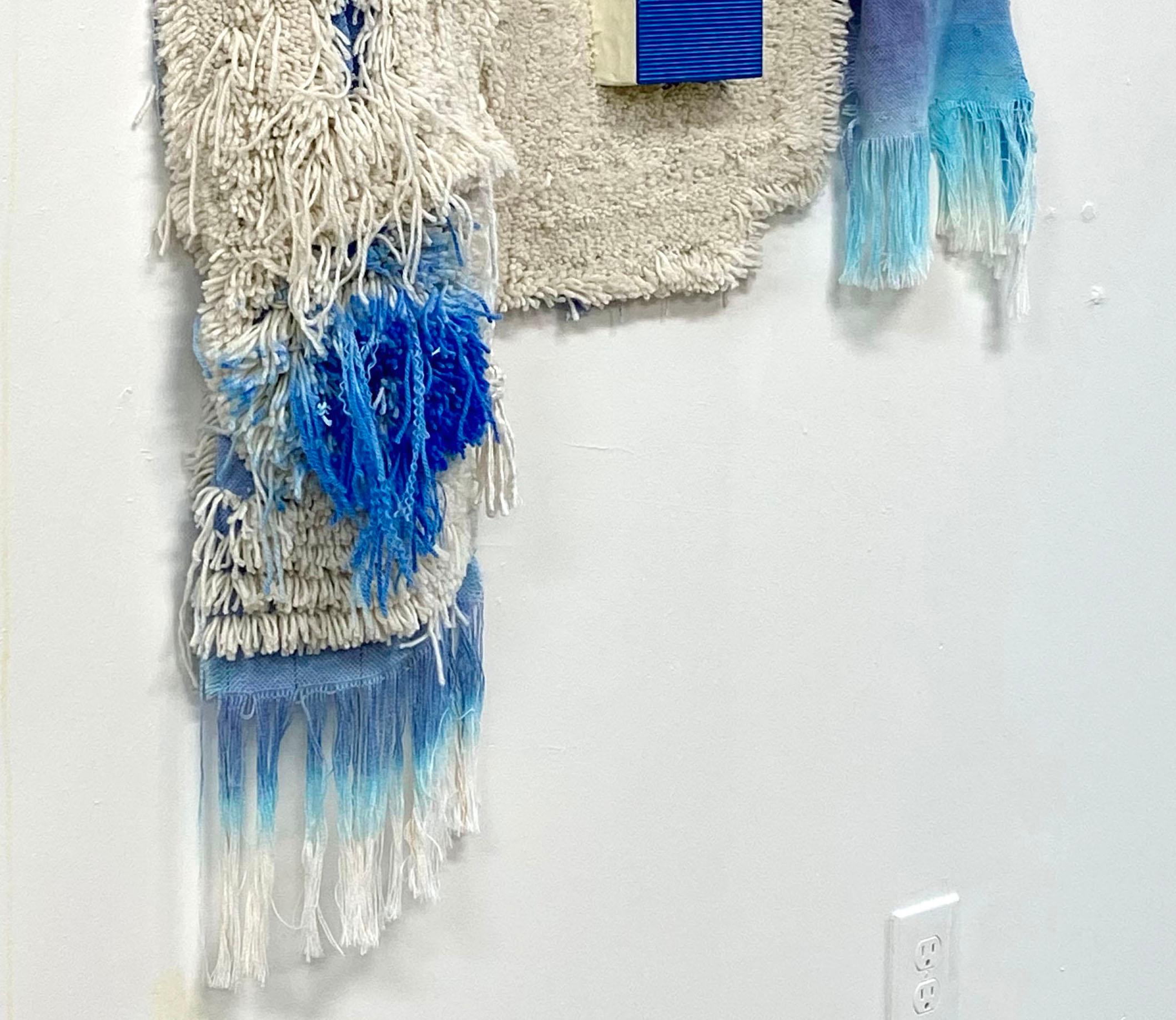 Textile Wall Art: Waiting for Godol' - Contemporary Mixed Media Art by Judy Rushin-Knopf
