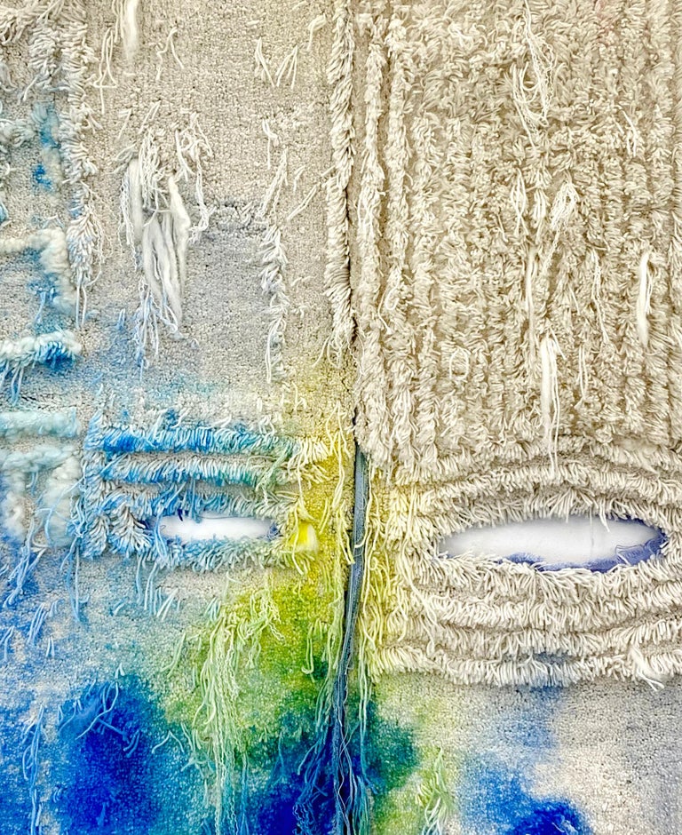 Judy RushinKnopf Textile Wall Sculpture 'BLANKET DENIAL' For Sale