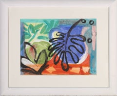 Vintage Judy Willoughby - 1993 Monotype, Tropical Leaves