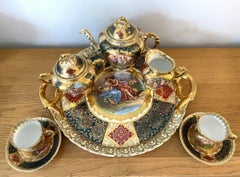 Juego de café, porcelana esmaltada Royal Vienna, siglo XIX