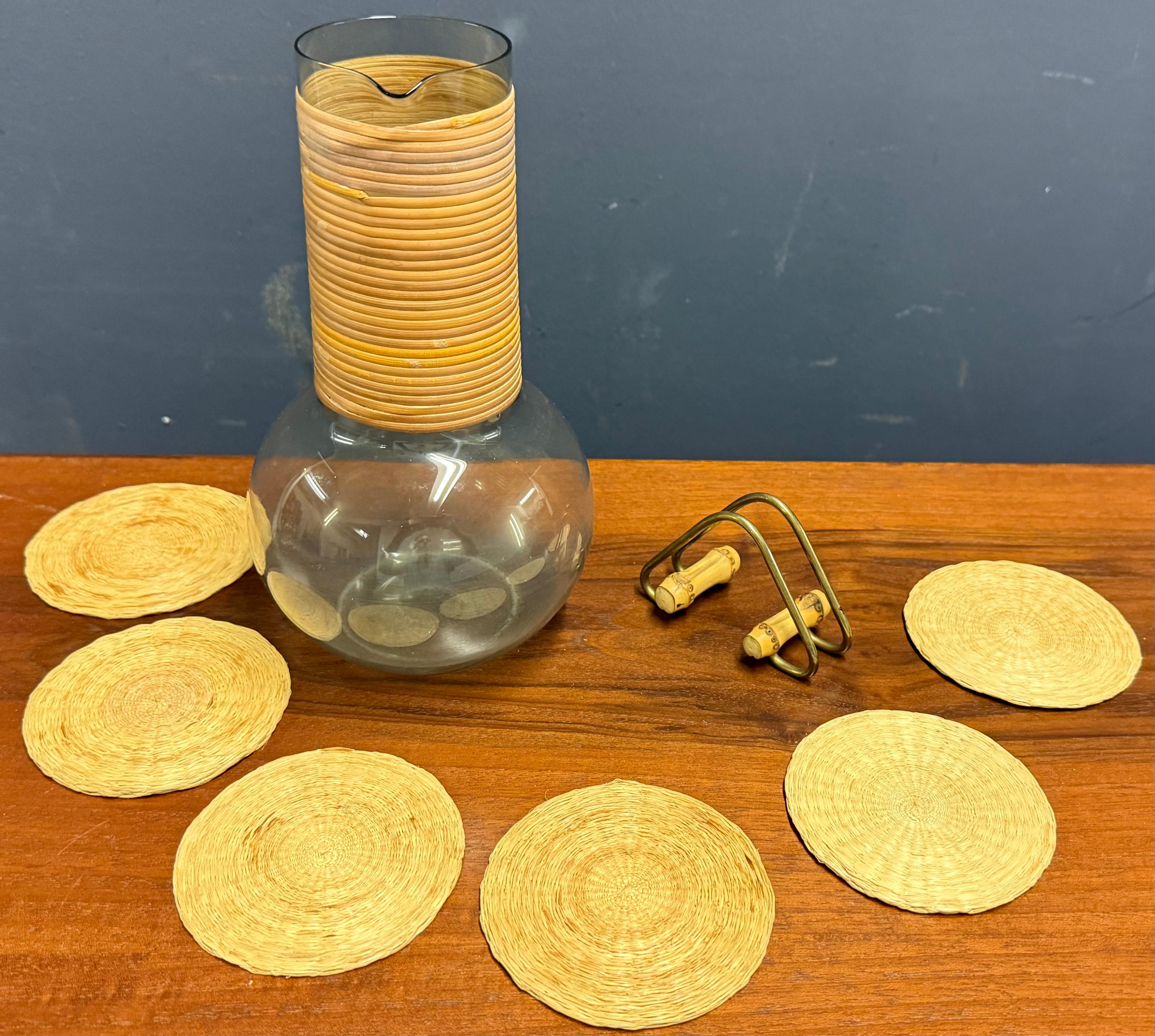 Mid-Century Modern jug and glass coasters no. 3804 For Sale