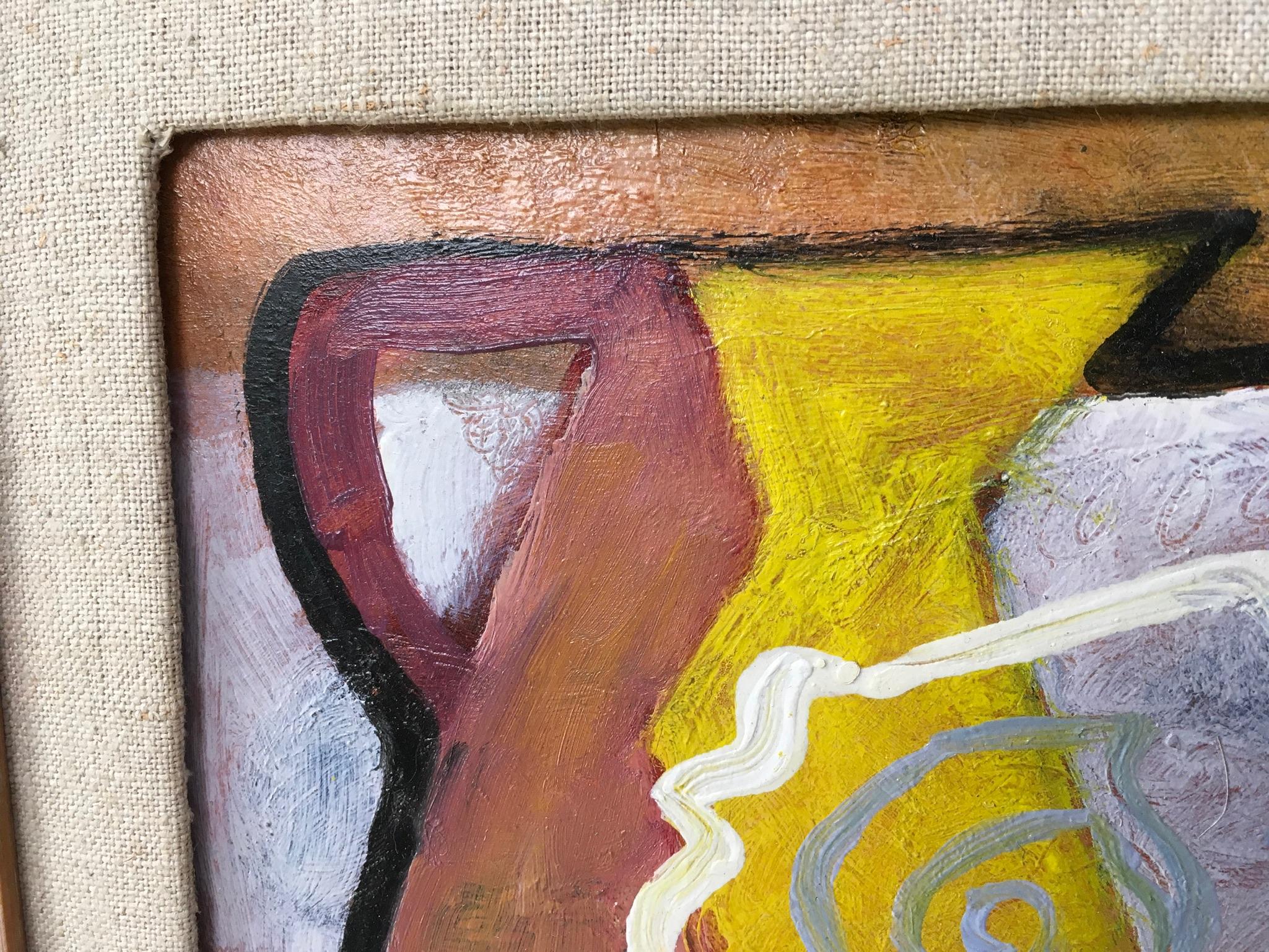 Nature morte cruche et coquillage - Peinture à l'huile signée Anne Montgomery en vente 3
