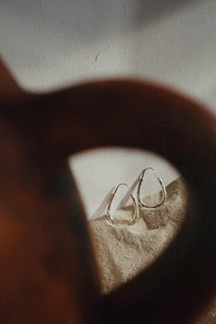 Jug Earrings  24ct silver-plated bronze and the ear pin made of silver