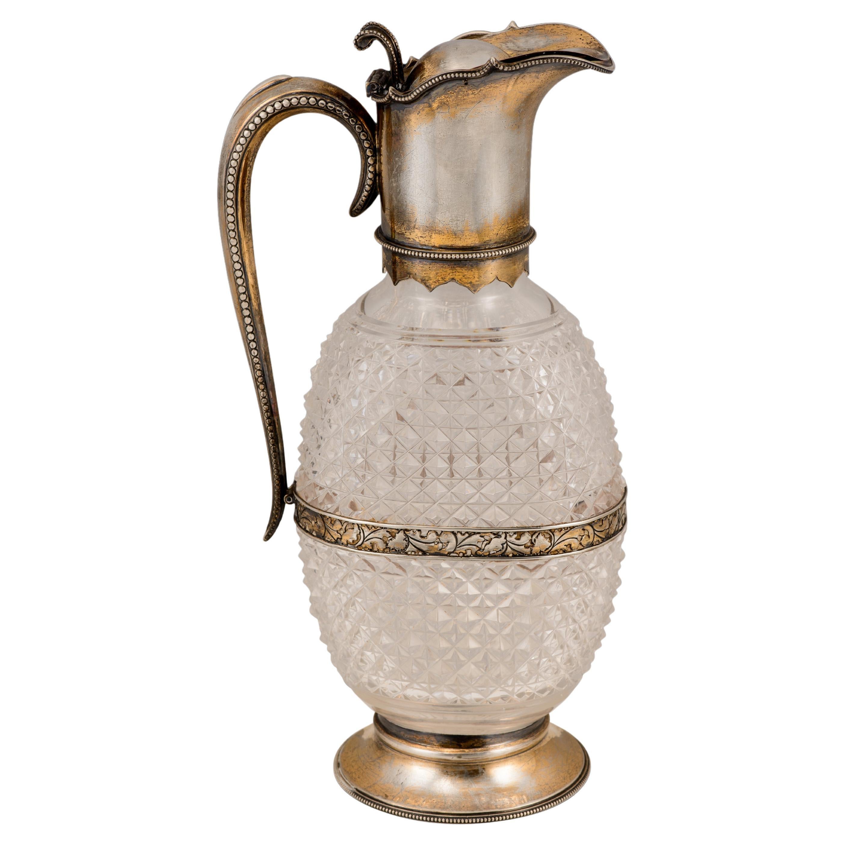 Pichet. Verre, Silver. Angleterre, Londres, Horace Woodward & Co Ltd, 1895. Leuchars & en vente