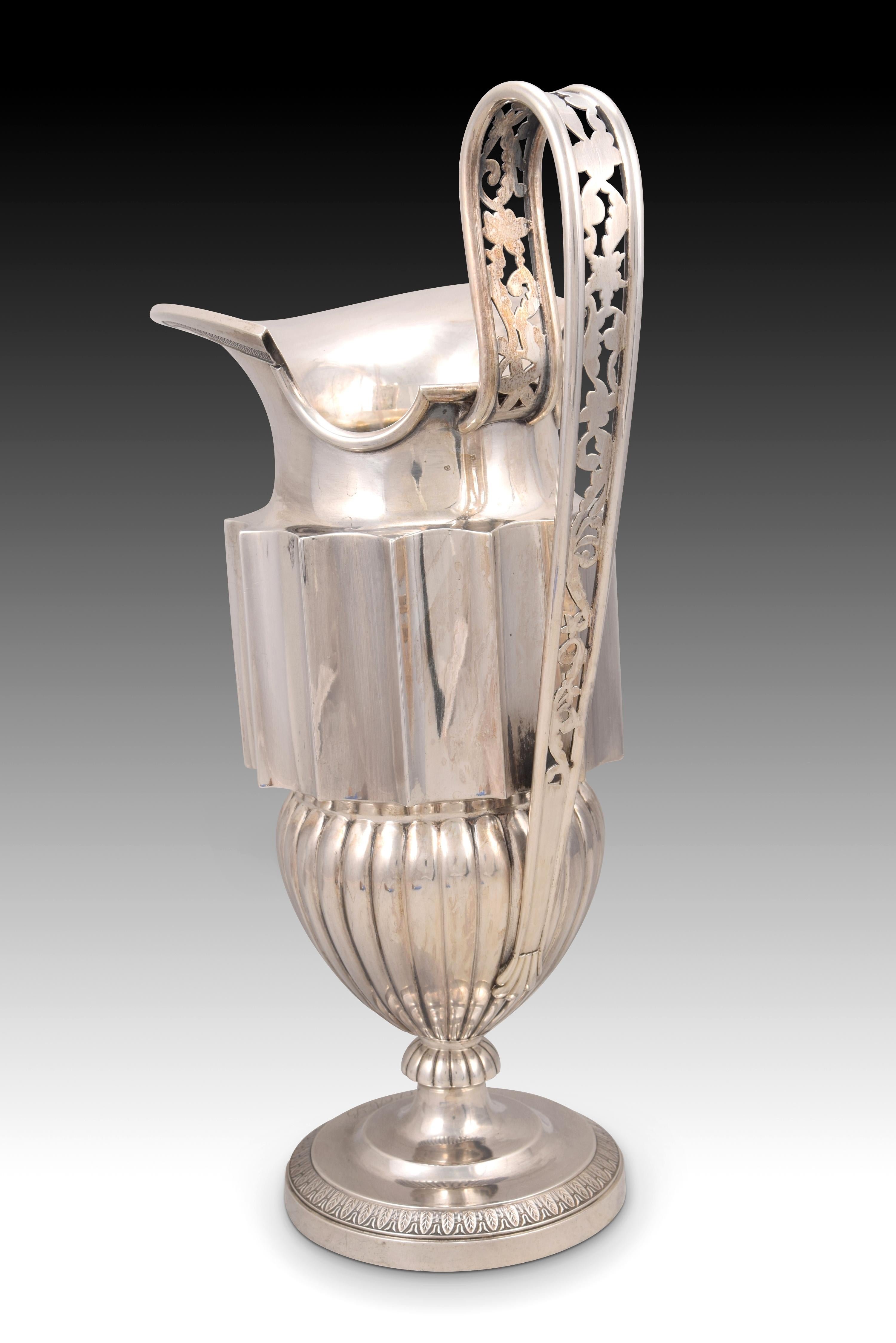 Neoclassical Jug or Jar, Silver, Sellan, Juan. Madrid, 1847 For Sale