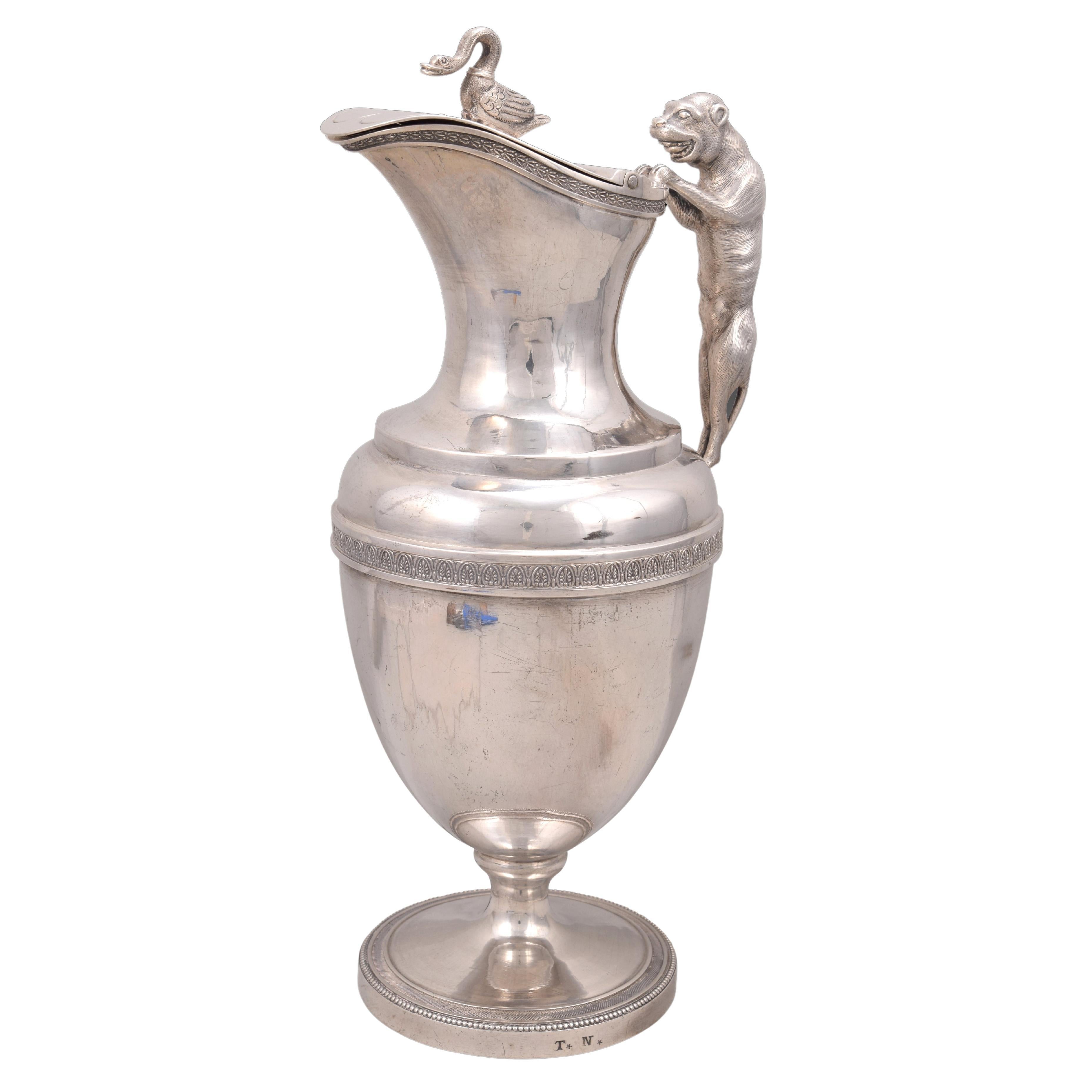 Jug. Silver. Vitoria, 18th-19th Centuries For Sale