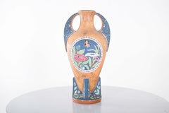 Jug With Handles in Ancora Ceramic Czechoslovakia