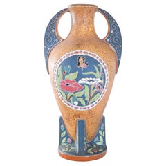 Jug With Handles in Ancora Ceramic Czechoslovakia