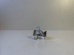Jugend Style Fork Bangle in Silver by Silversmith J. Thomsen