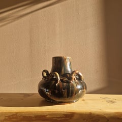 Jugend vase by Karl Svensson, Höganäs, stoneware, Sweden, early 1900's