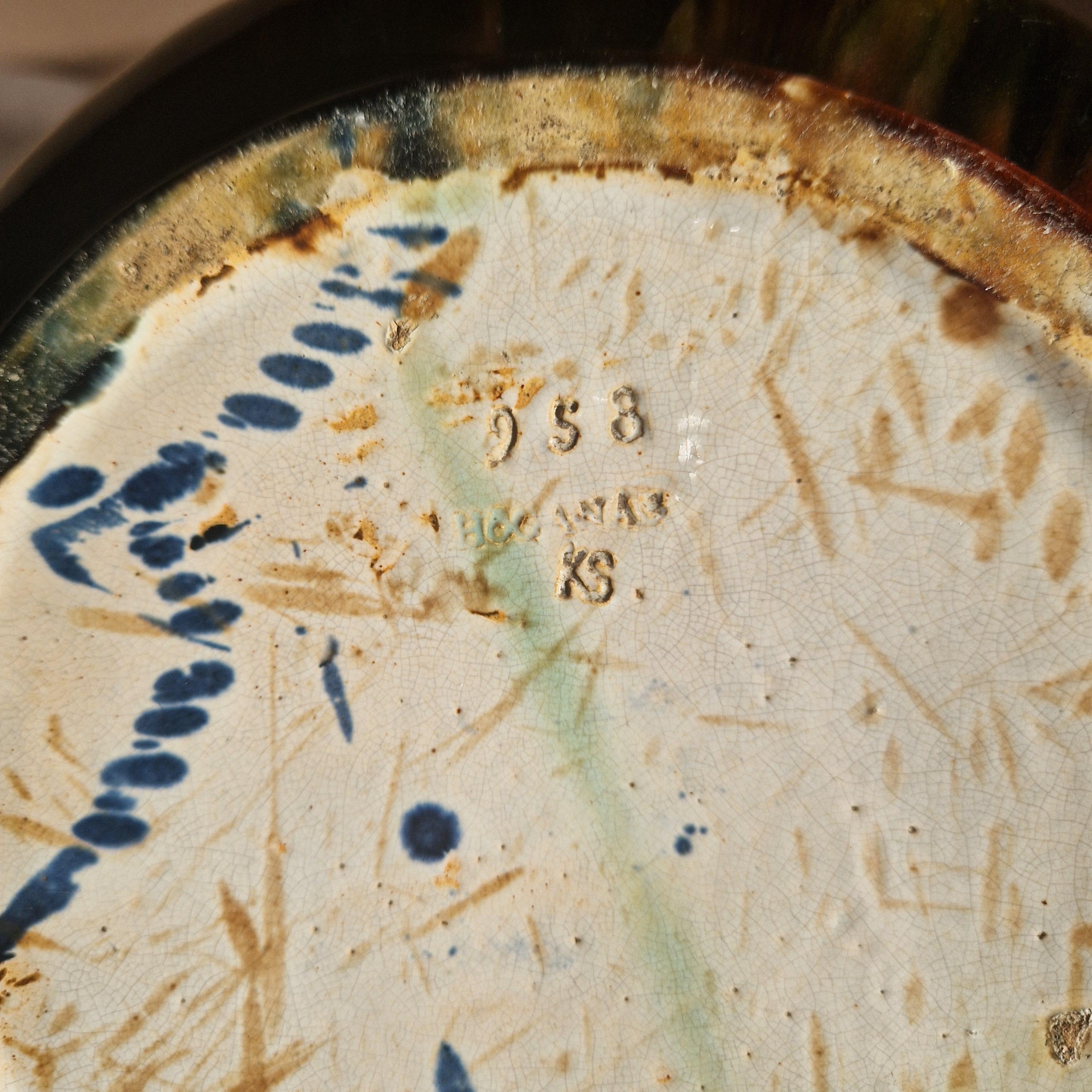 Jugend vase by Karl Svensson, Höganäs, stoneware, Sweden, early 1900's In Good Condition For Sale In Stockholm, SE