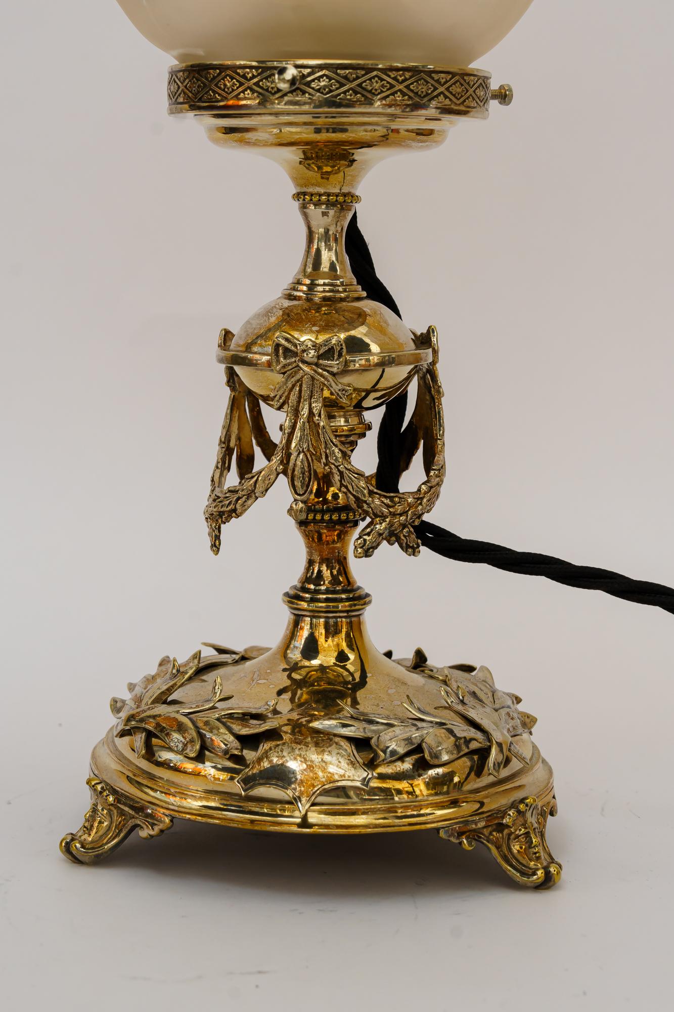 Jugendstil Alpaca Table Lamp Vienna Around 1908 For Sale 6