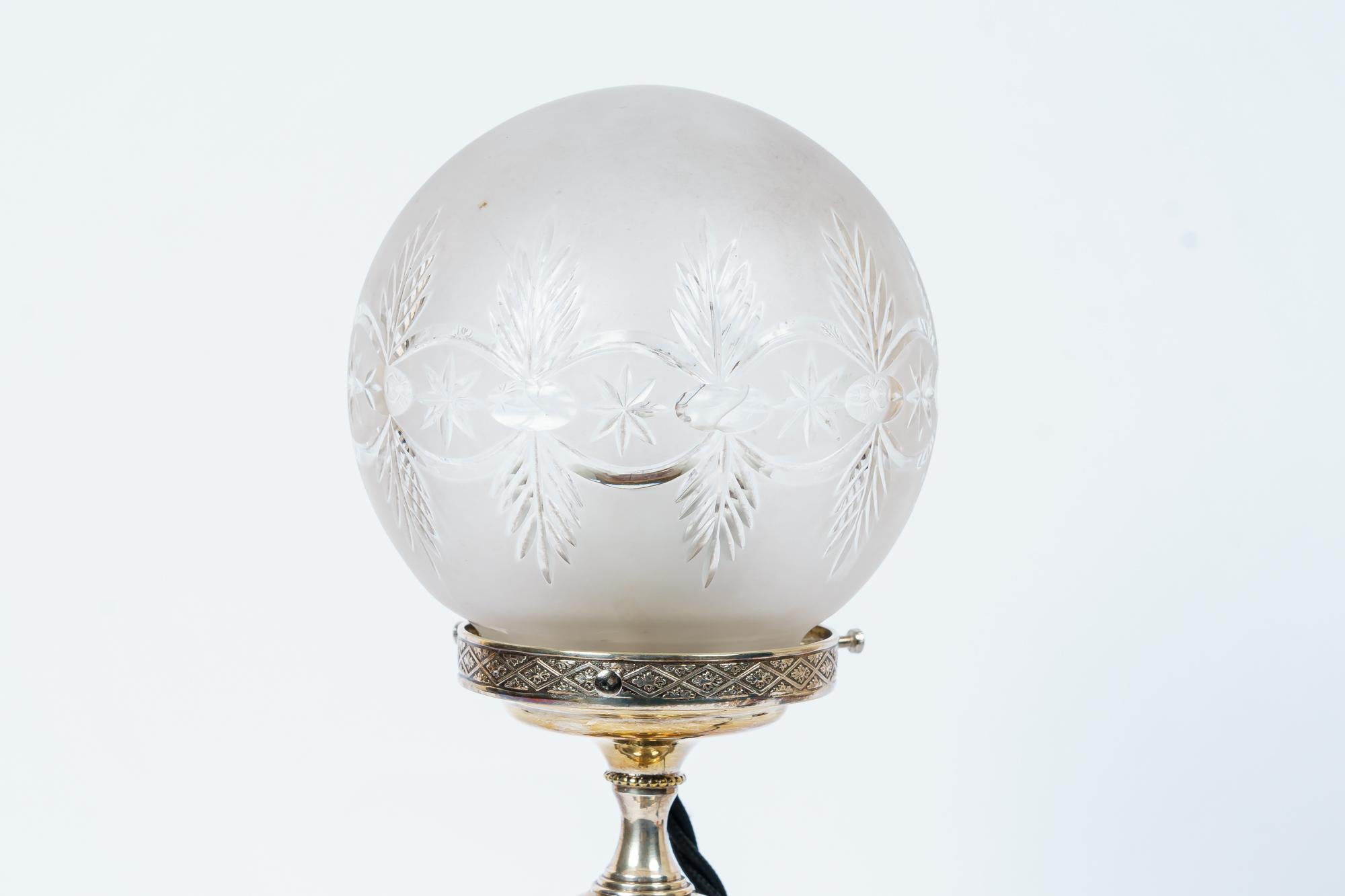 Début du 20ème siècle Lampe de table Jugendstil Alpaca Vienne vers 1908 en vente