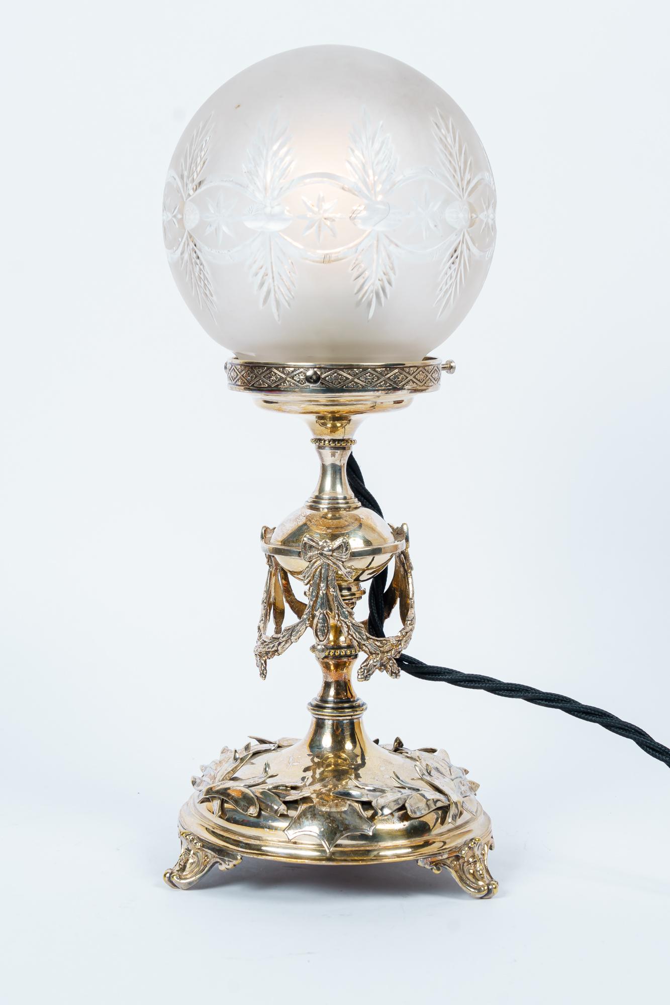 Alpaga Lampe de table Jugendstil Alpaca Vienne vers 1908 en vente