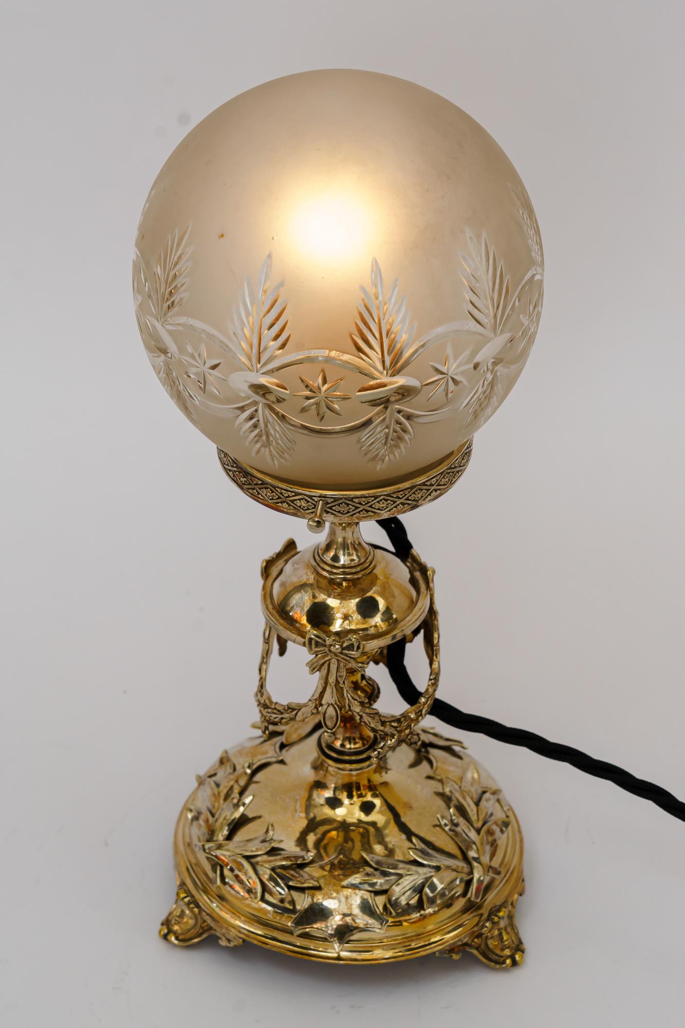 Jugendstil Alpaca Table Lamp Vienna Around 1908 For Sale 4