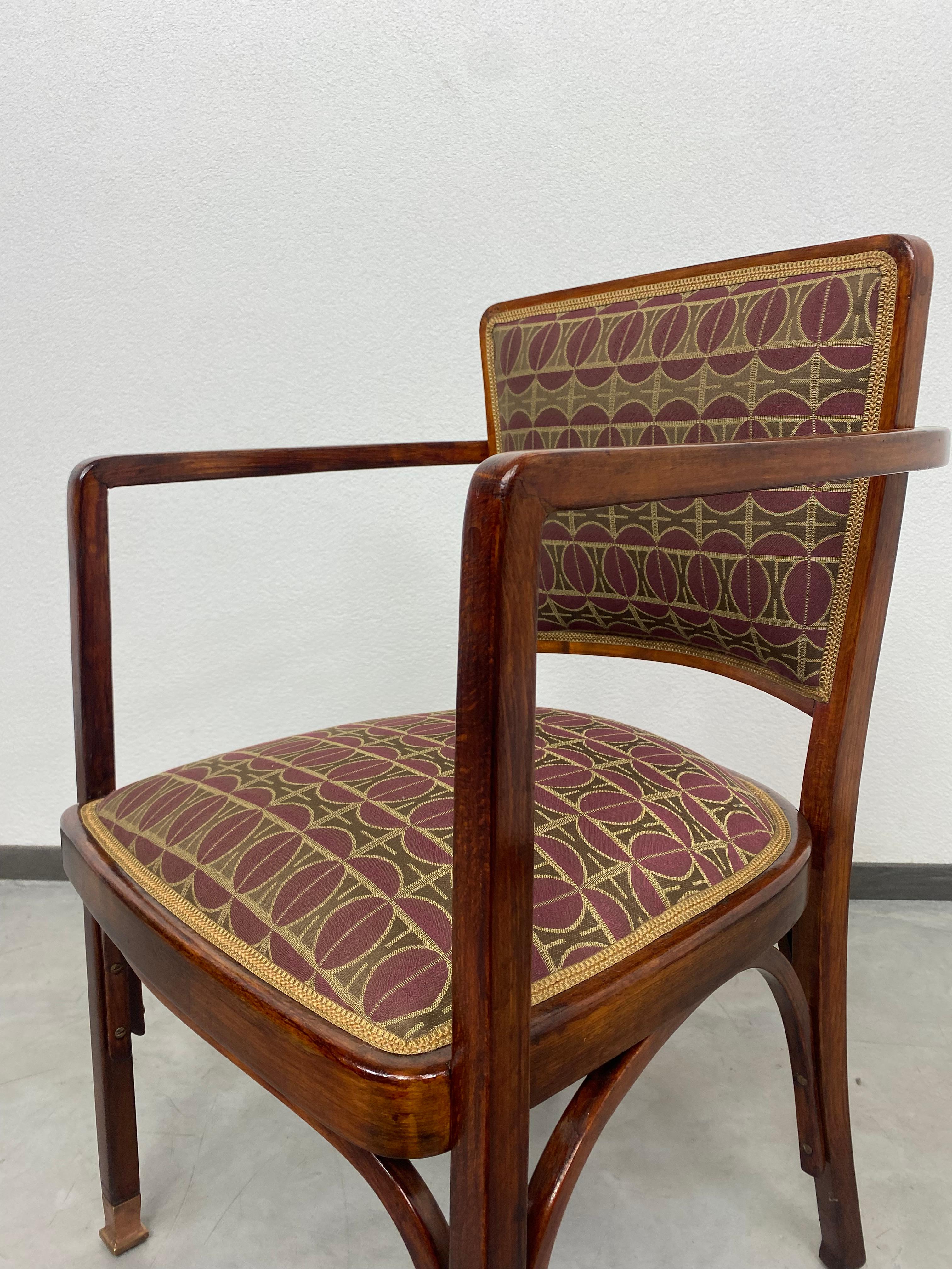 Beech Jugendstil armchair 719F by Koloman Moser for J&J Kohn For Sale