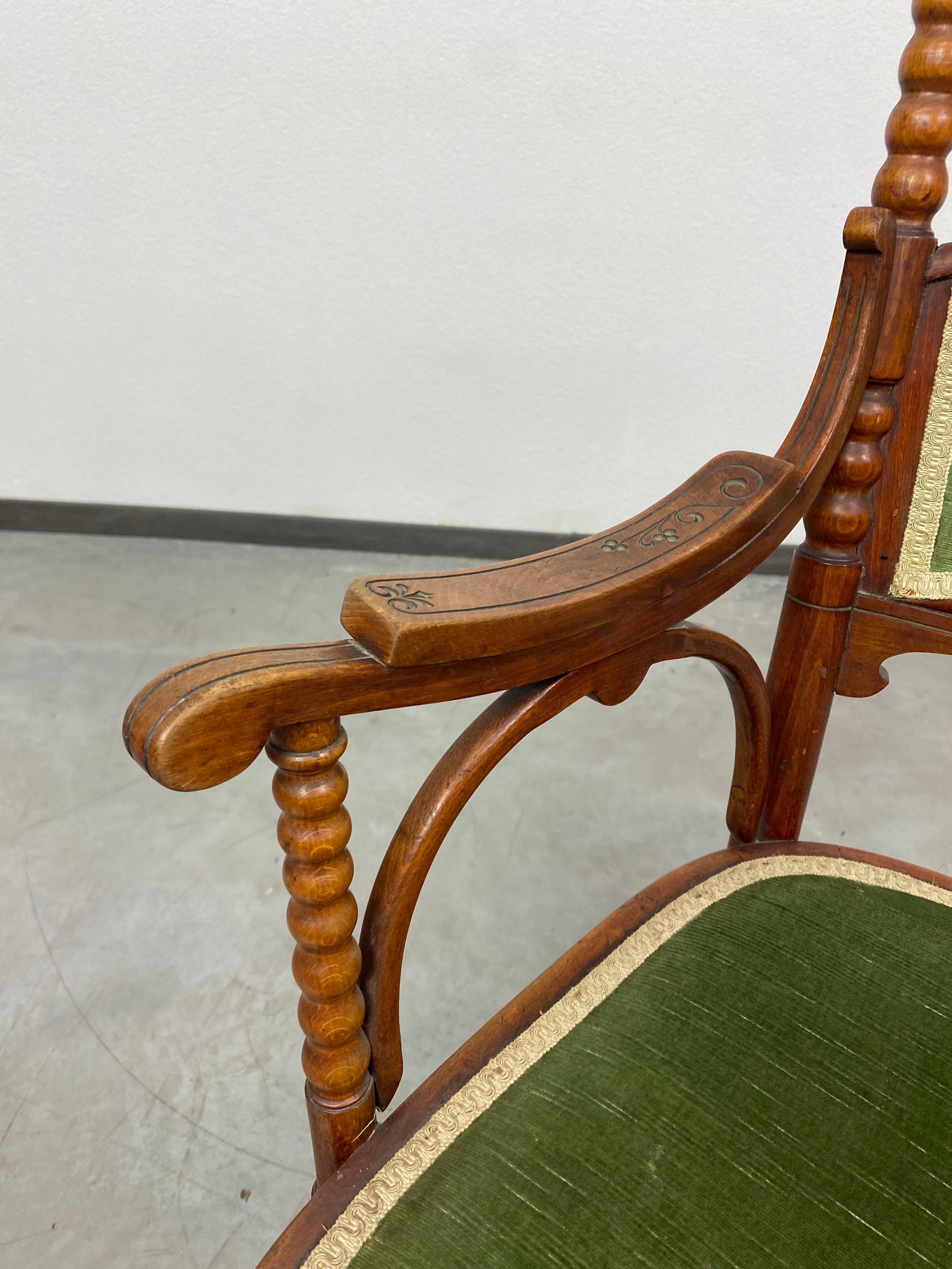 Jugendstil armchairs by J&J Kohn For Sale 6