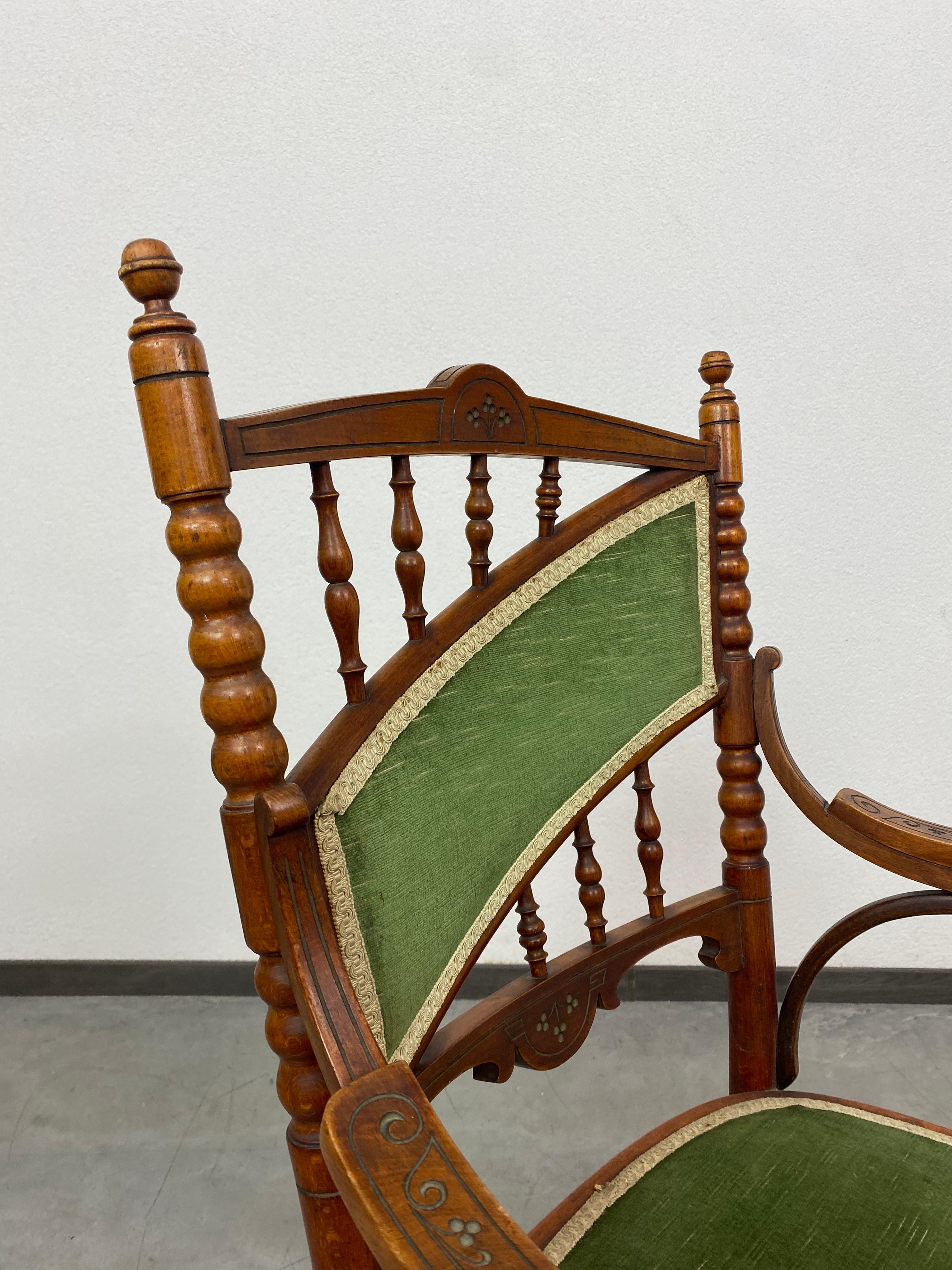 Early 20th Century Jugendstil armchairs by J&J Kohn For Sale