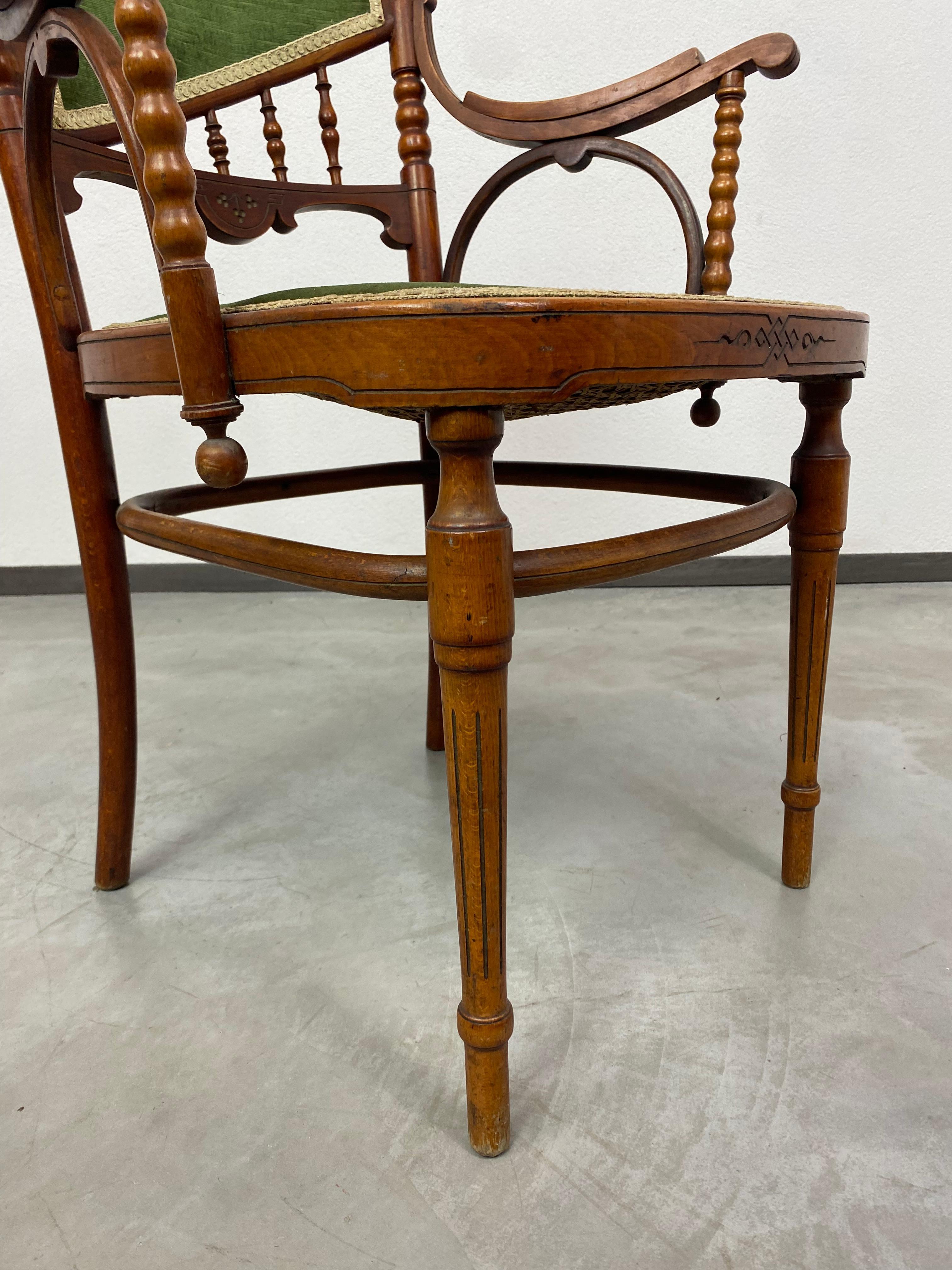 Jugendstil armchairs by J&J Kohn For Sale 1