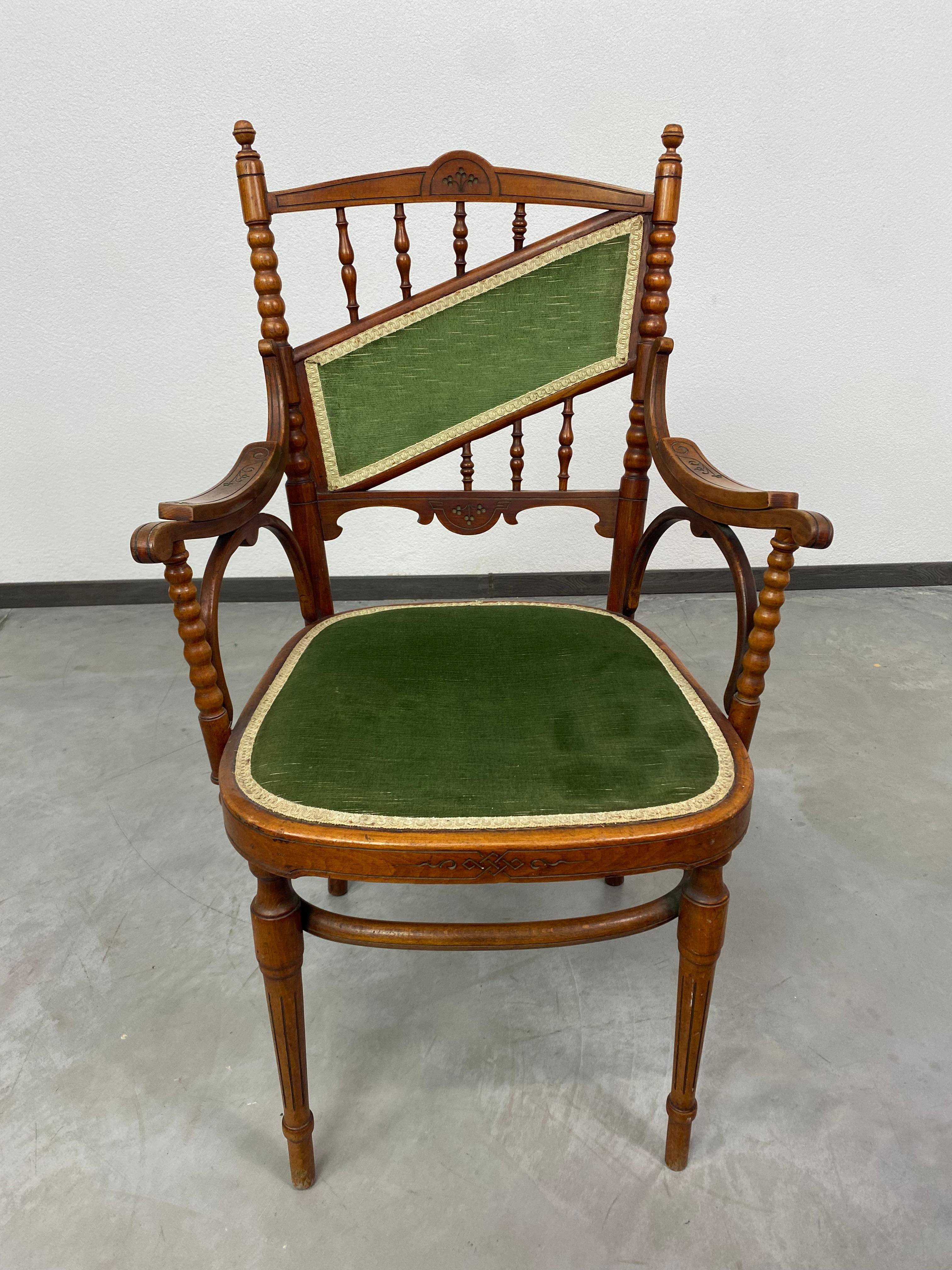 Jugendstil armchairs by J&J Kohn For Sale 2