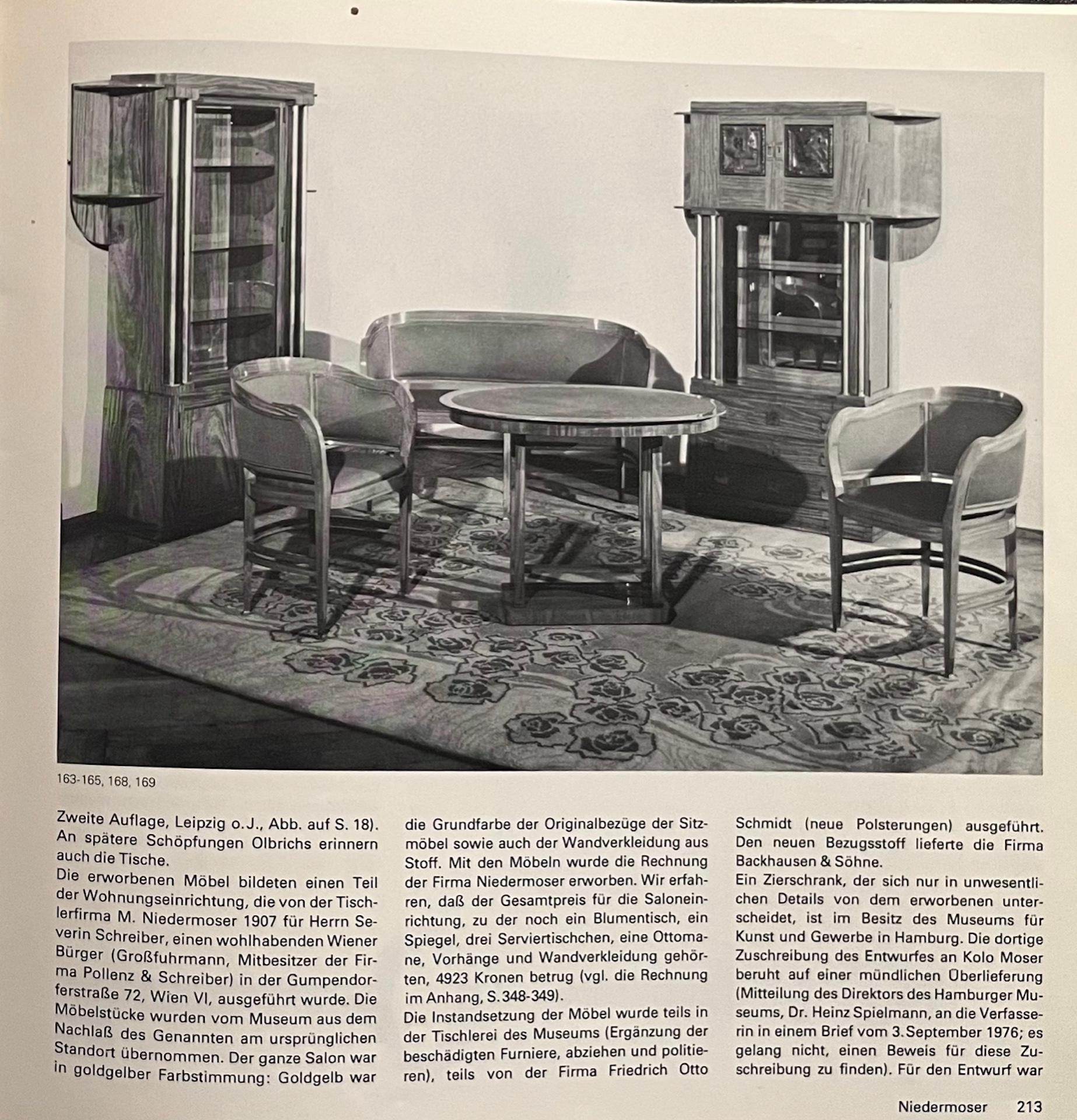 Jugendstil Armlehnstuhl, Entw: Adolf Loos, verm. Friedrich Otto Schmidt, um 1900 For Sale 4