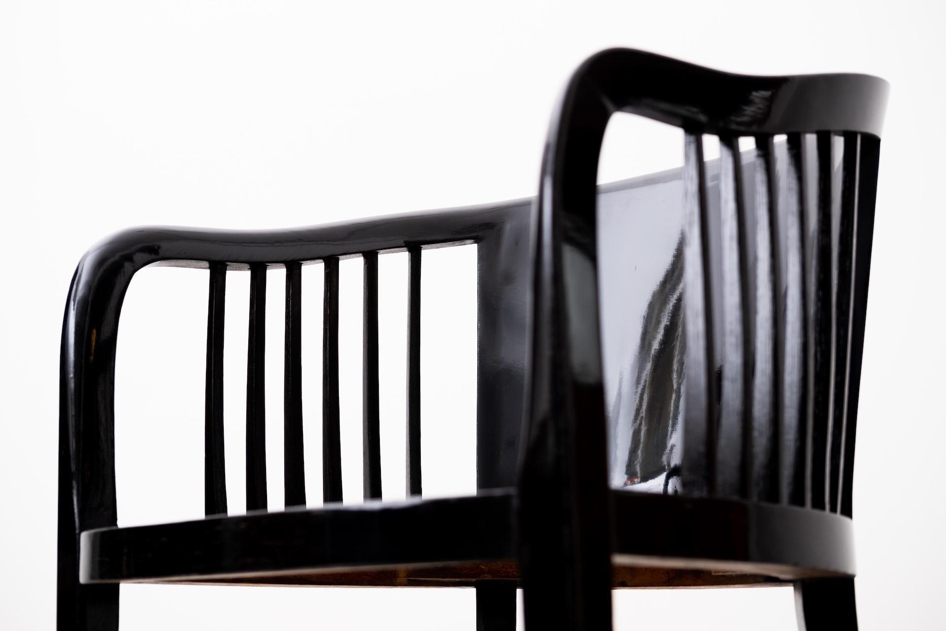 Early 20th Century Jugendstil Armlehnstuhl, Entw: Adolf Loos, verm. Friedrich Otto Schmidt, um 1900 For Sale