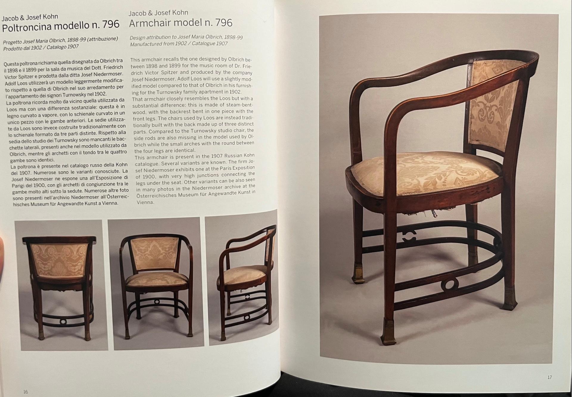 Jugendstil Armlehnstuhl, Entw: Adolf Loos, verm. Friedrich Otto Schmidt, um 1900 For Sale 1