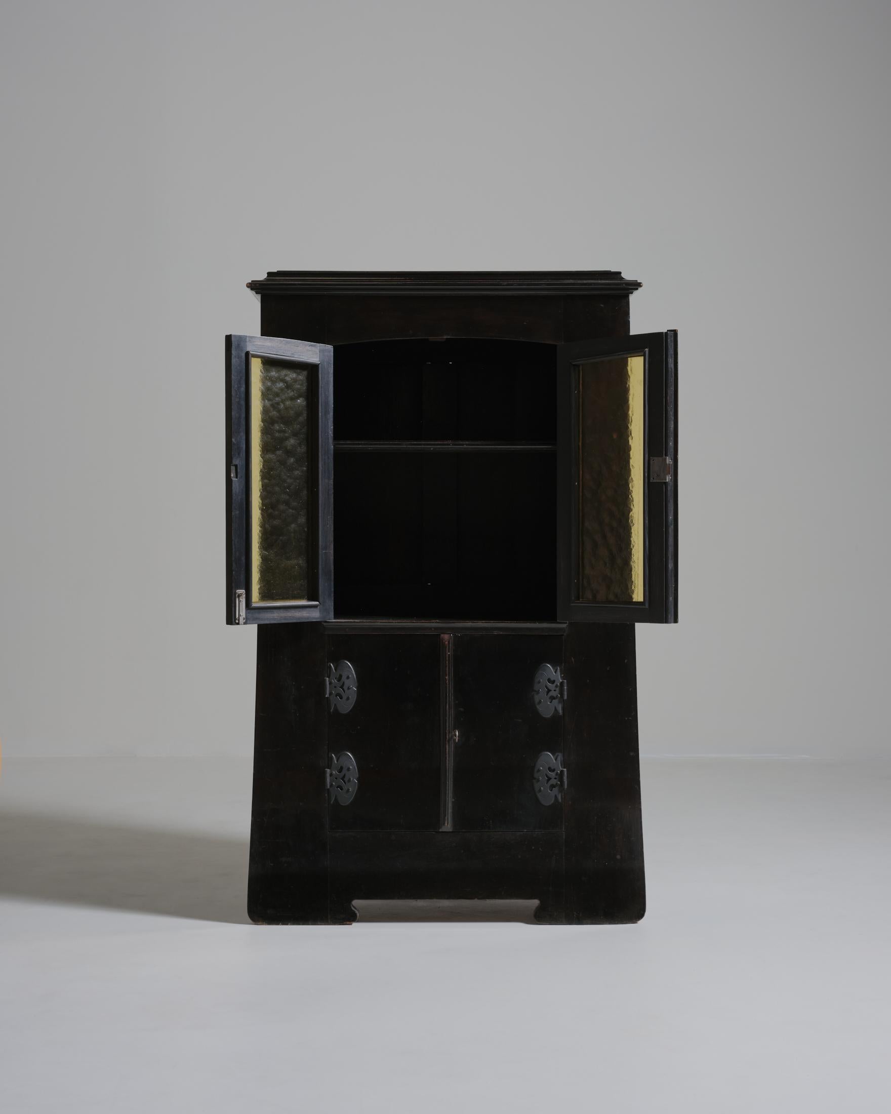 Blackened Jugendstil Armoire For Sale