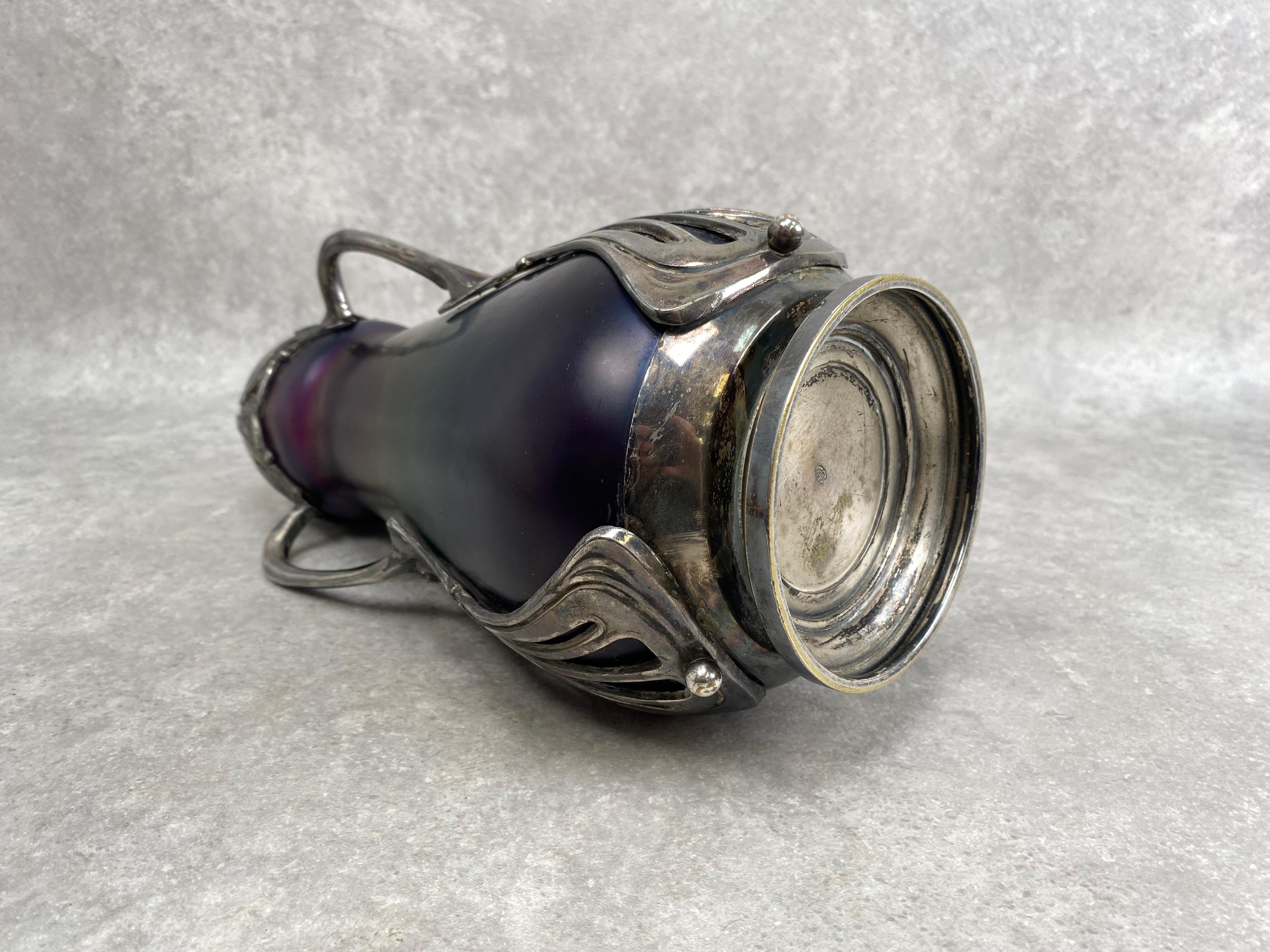Vaso in vetro artistico Jugendstil di Wilhelm Kralik Sohn in vendita 1