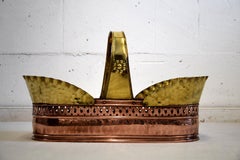 Jugendstil Art Nouveau Brass and Copper Fruit Basket 1910