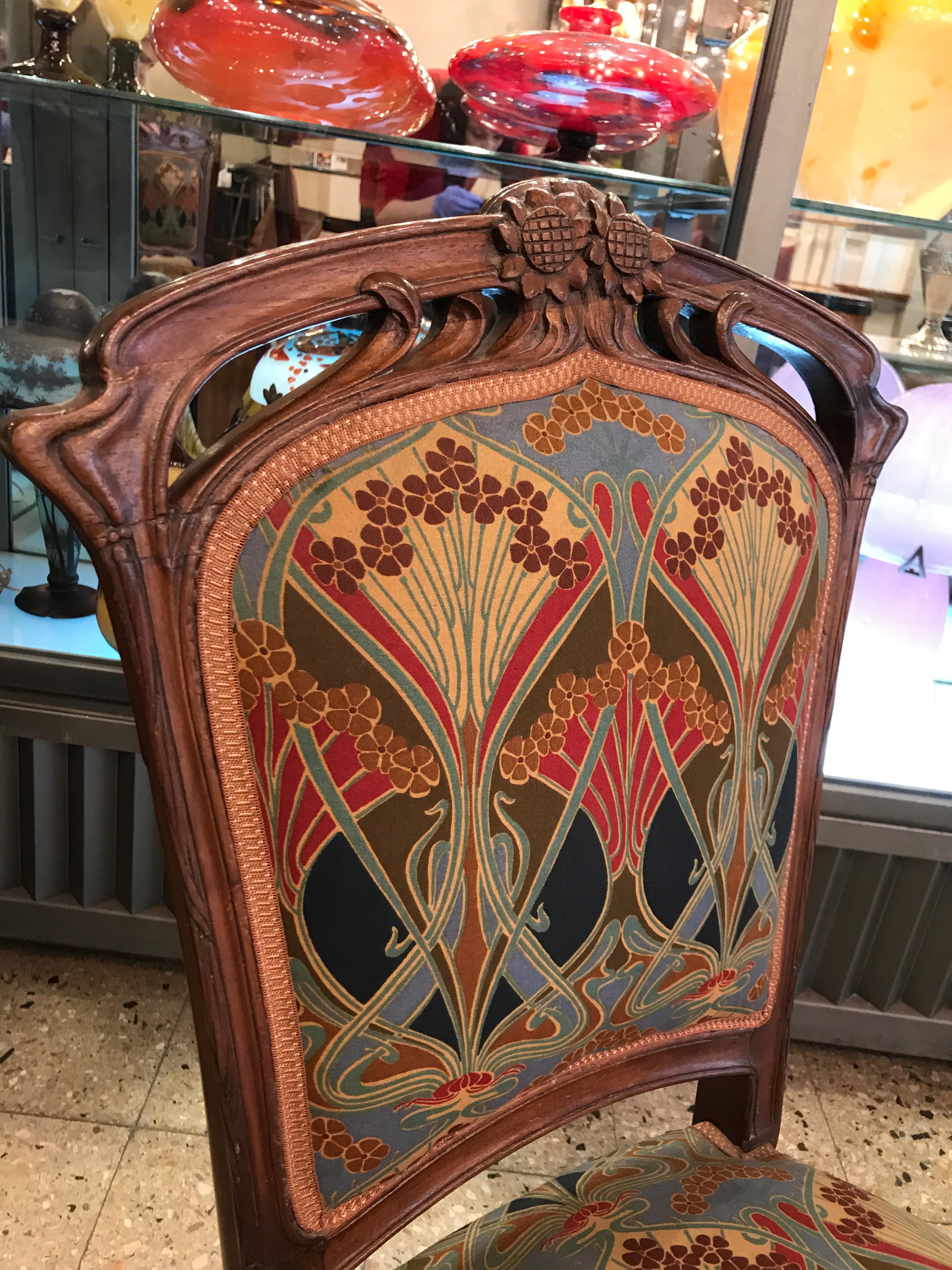 Jugendstil, chaise Liberty, Art Nouveau, 1900, France en vente 3