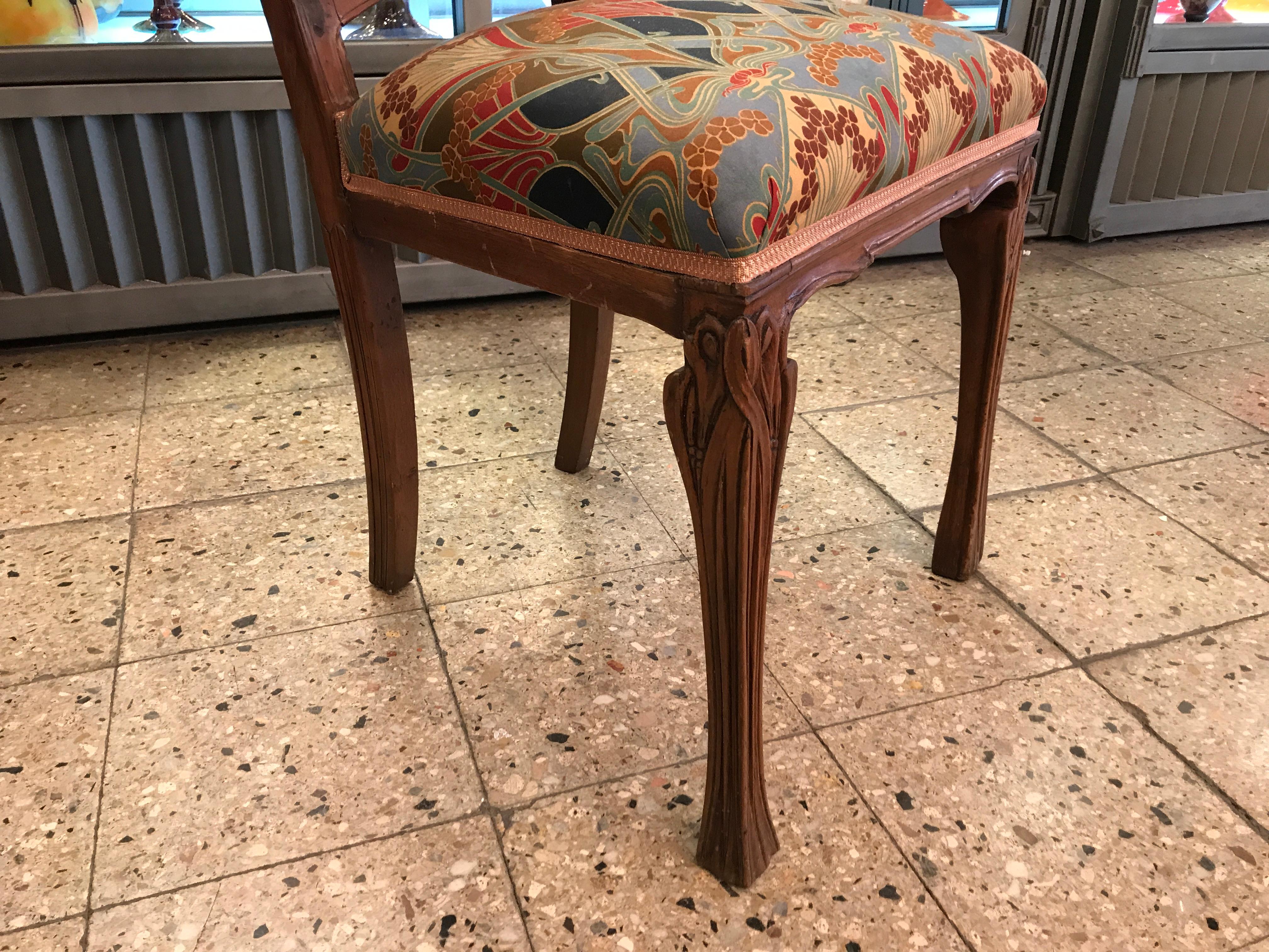 Jugendstil, chaise Liberty, Art Nouveau, 1900, France en vente 3