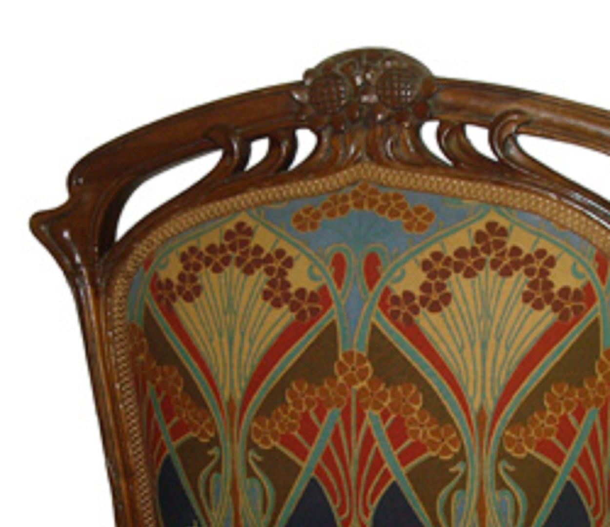 French Jugendstil, Art Nouveau, Liberty Chair, 1900, France For Sale