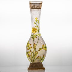 Jugendstil Baccarat Antique Art Glass Dandelion Vase, France